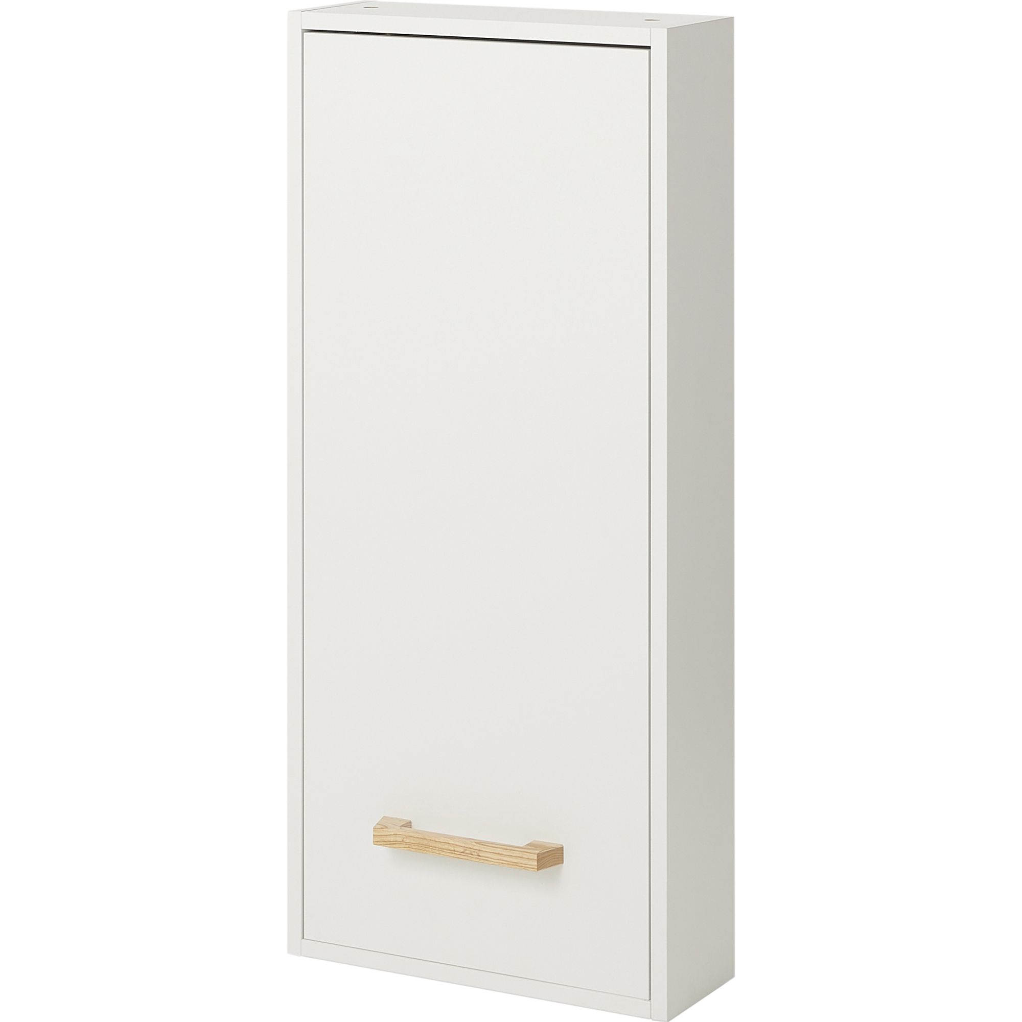 Ladoga Matt White Single Bathroom Wall cabinet H 90cm W 40cm