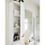 Ladoga Matt White Single Bathroom Wall cabinet (H)90cm (W)40cm