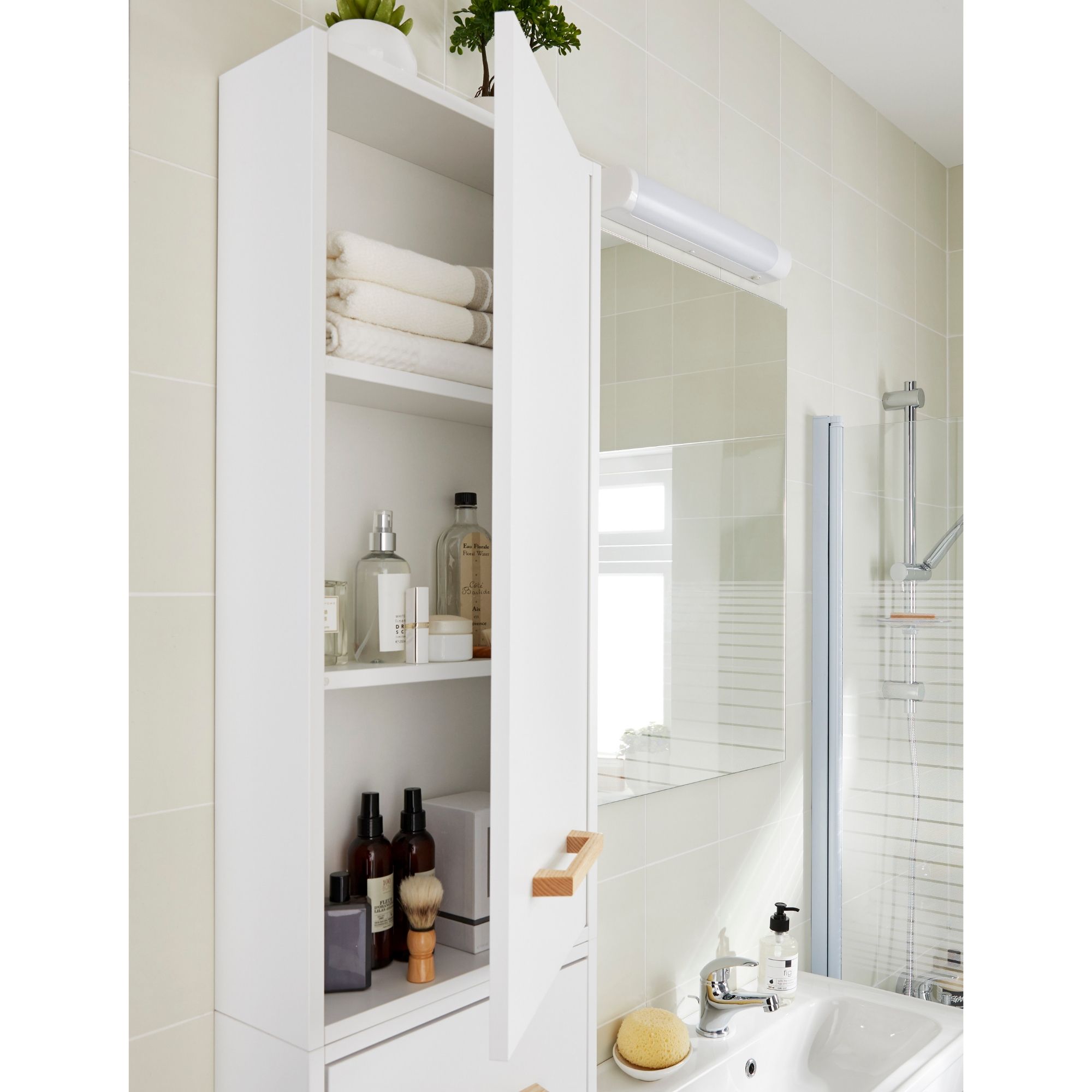 Slim wall deals mounted bathroom cabinet