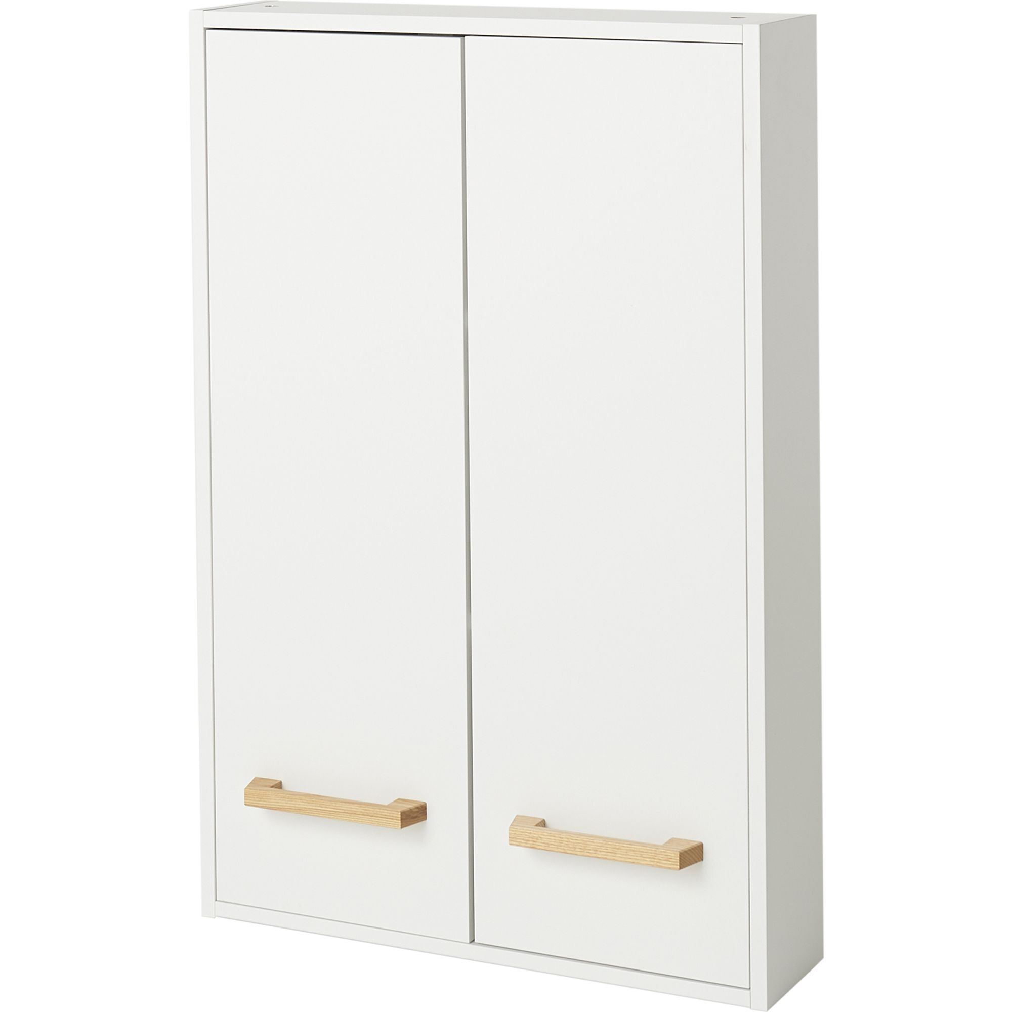 Ladoga White Double Bathroom Wall cabinet H 90cm W 60cm