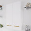 Ladoga White Double Bathroom Wall cabinet (H)90cm (W)60cm