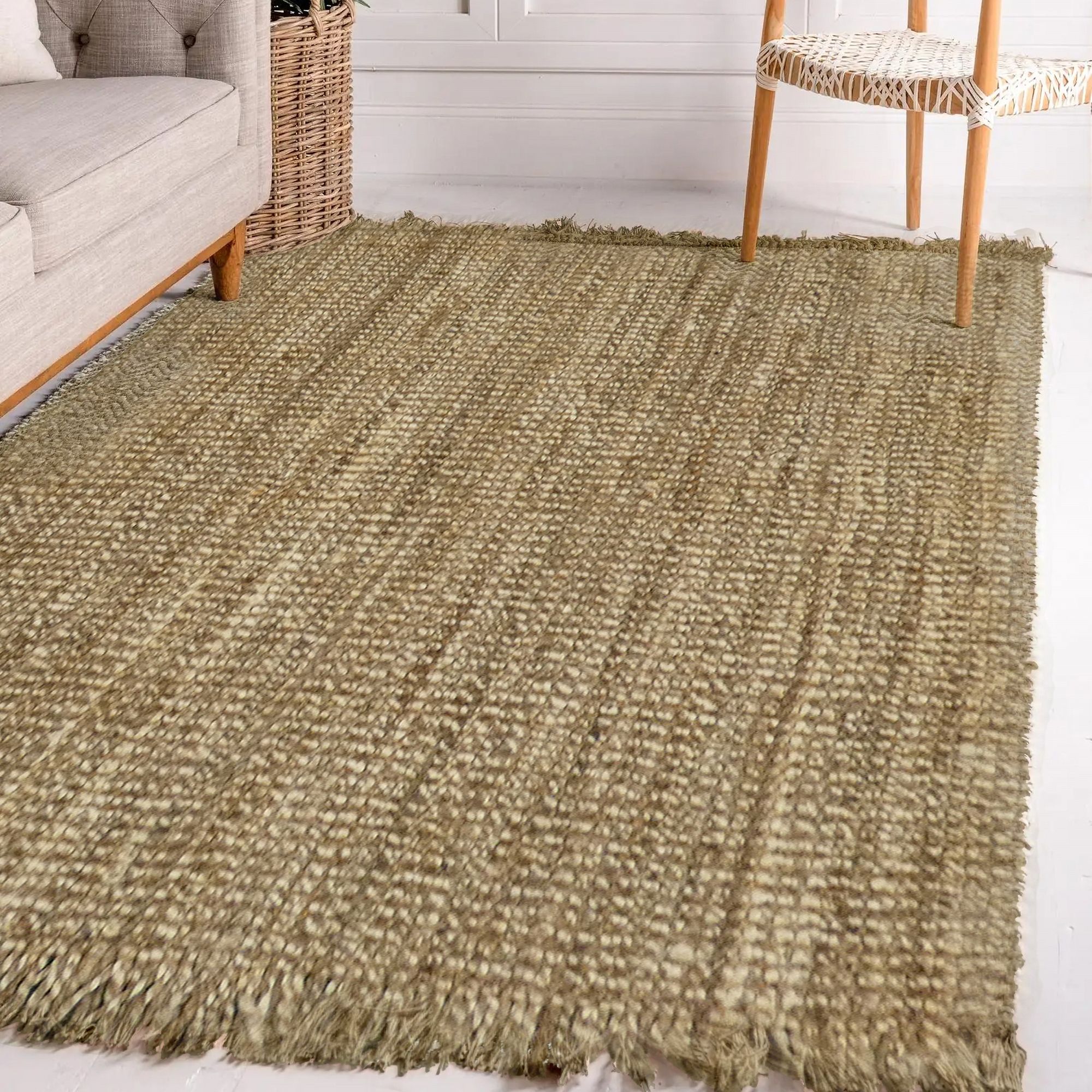 Lagos Grey Natural Reversible Rug 170cmx120cm