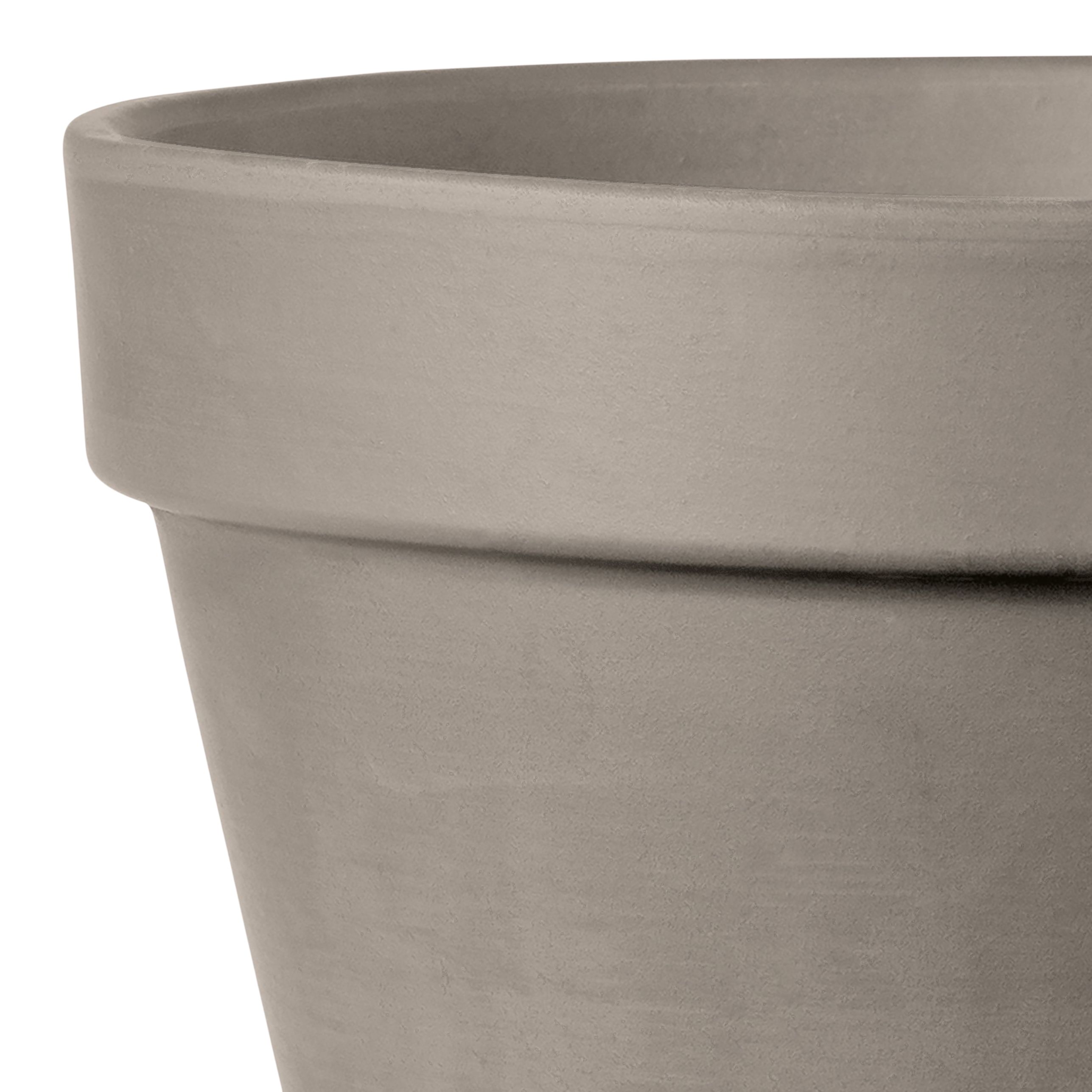 Laleh Brown Terracotta Circular Plant pot (Dia)17.1cm
