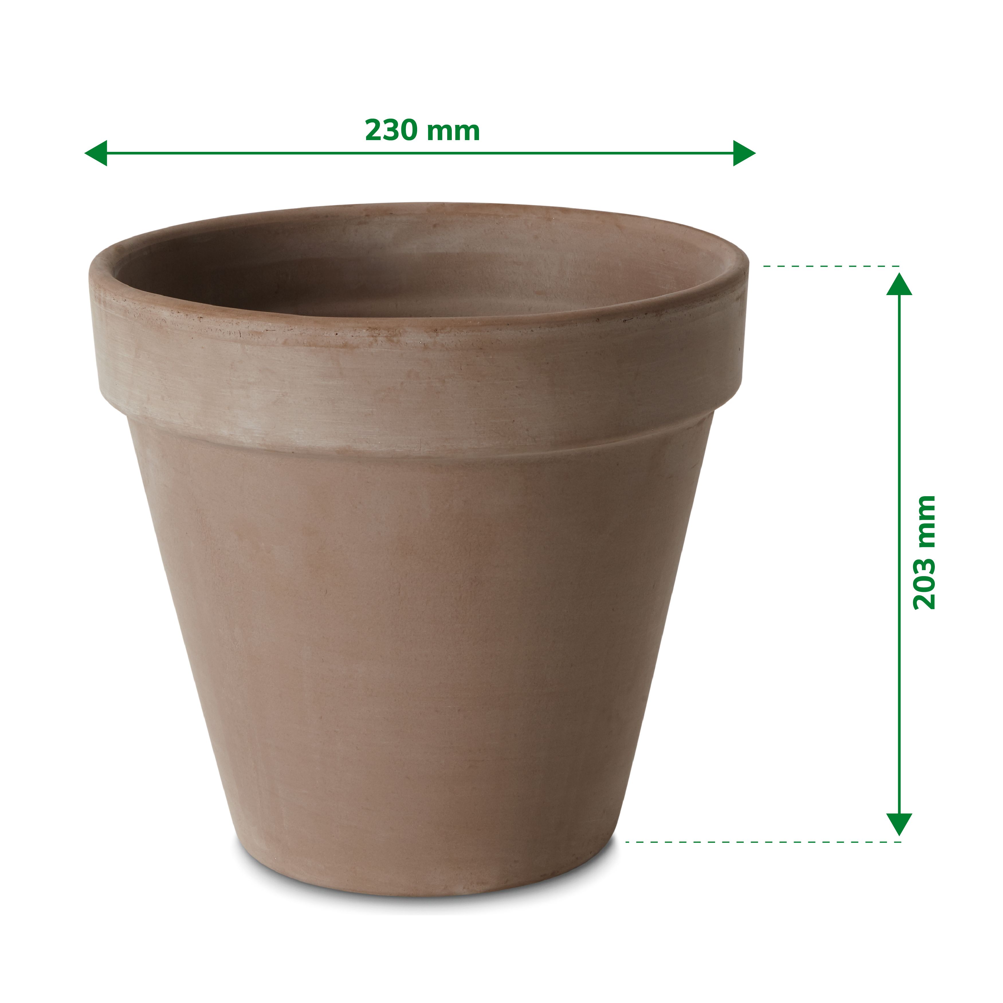 Laleh Brown Terracotta Circular Plant pot (Dia)23cm