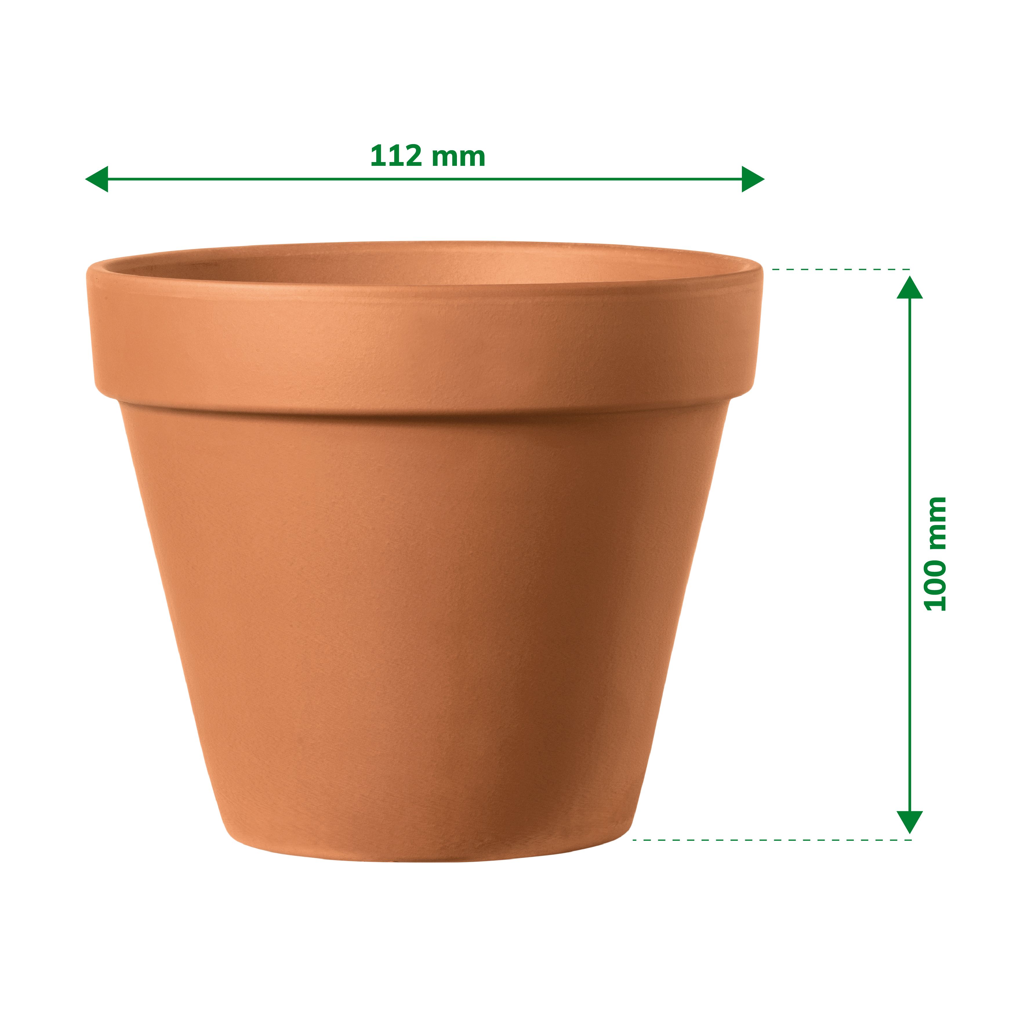 Laleh Terracotta Circular Plant pot (Dia)11.2cm