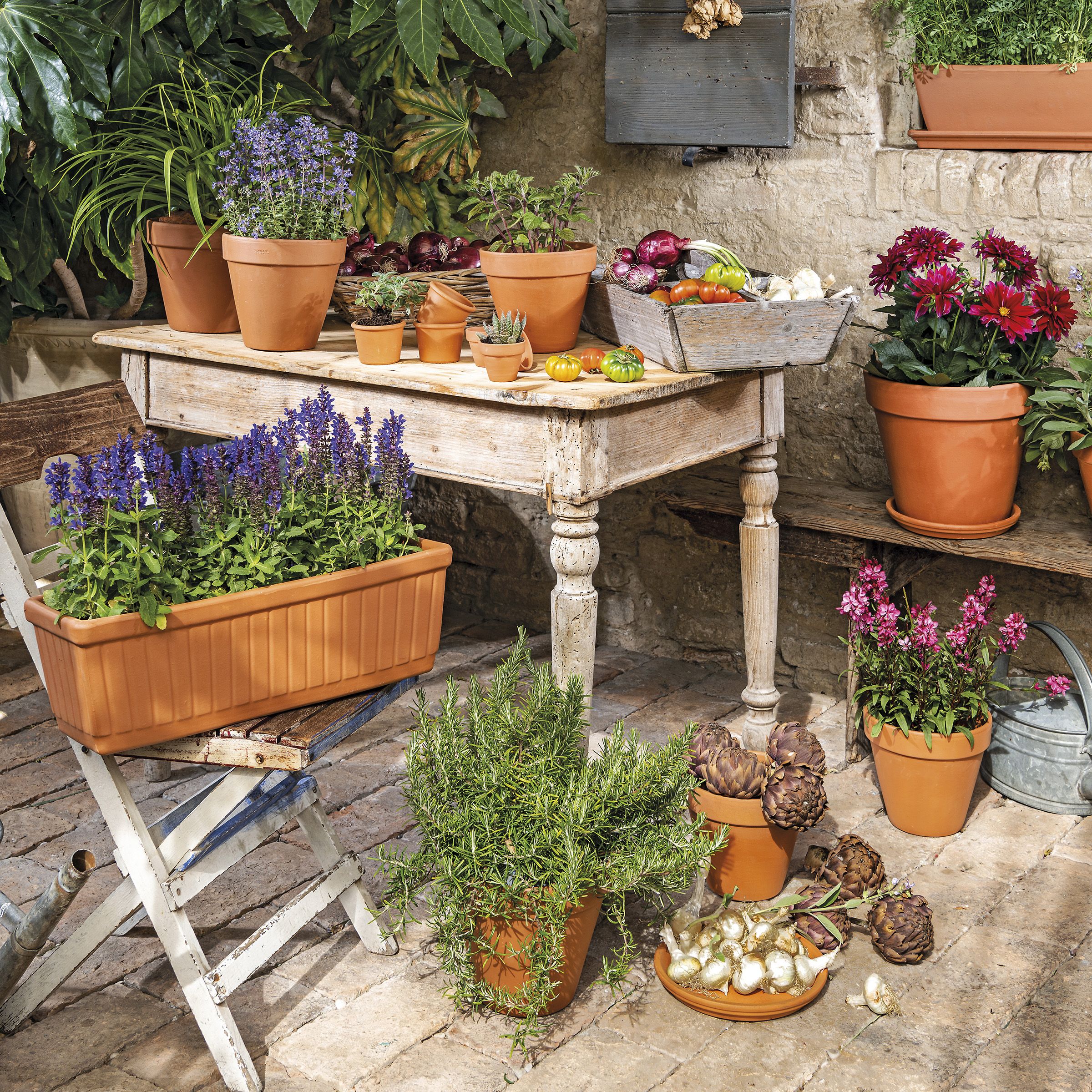 Laleh Terracotta Circular Plant pot (Dia)13.1cm