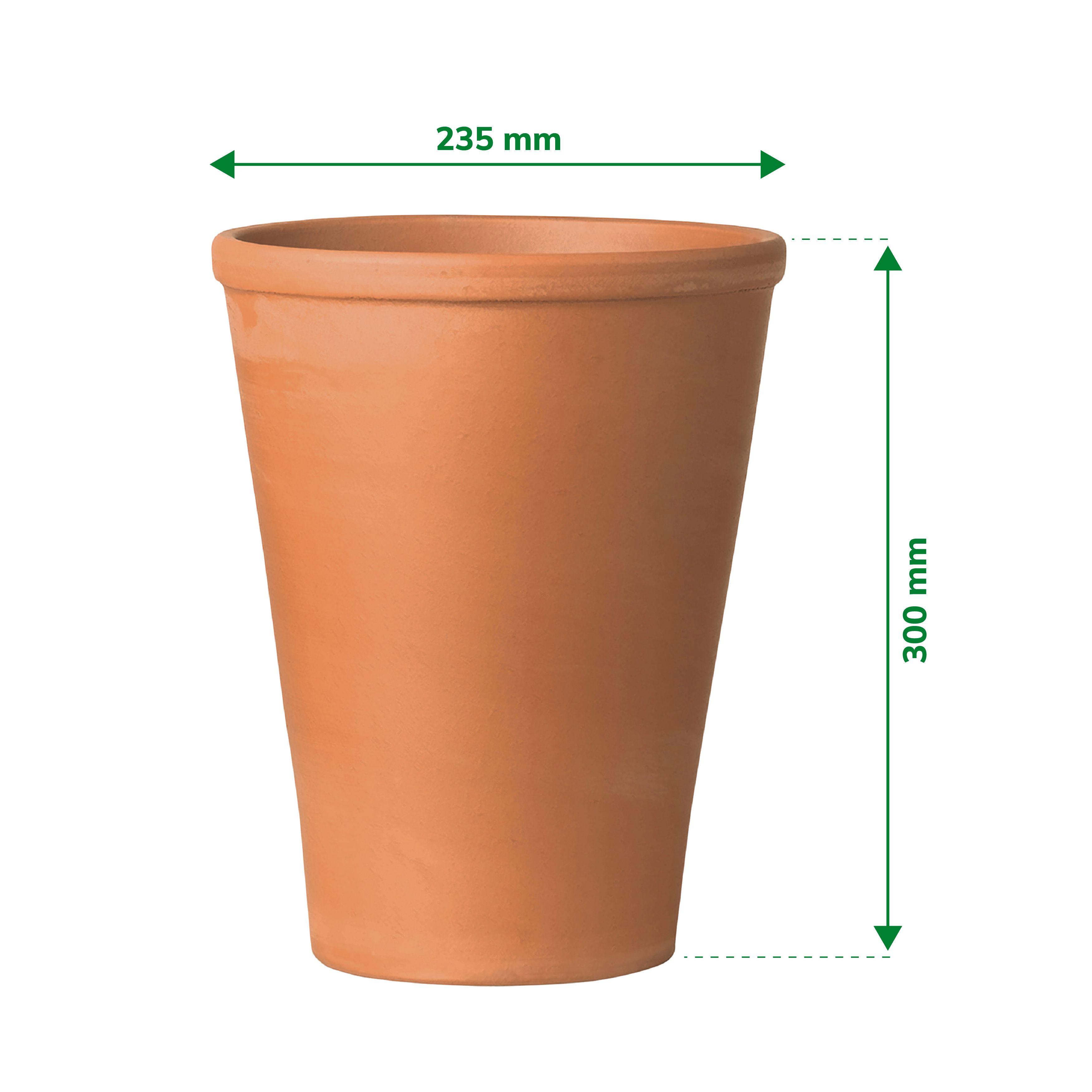 Laleh Terracotta Circular Plant pot (Dia)23.5cm