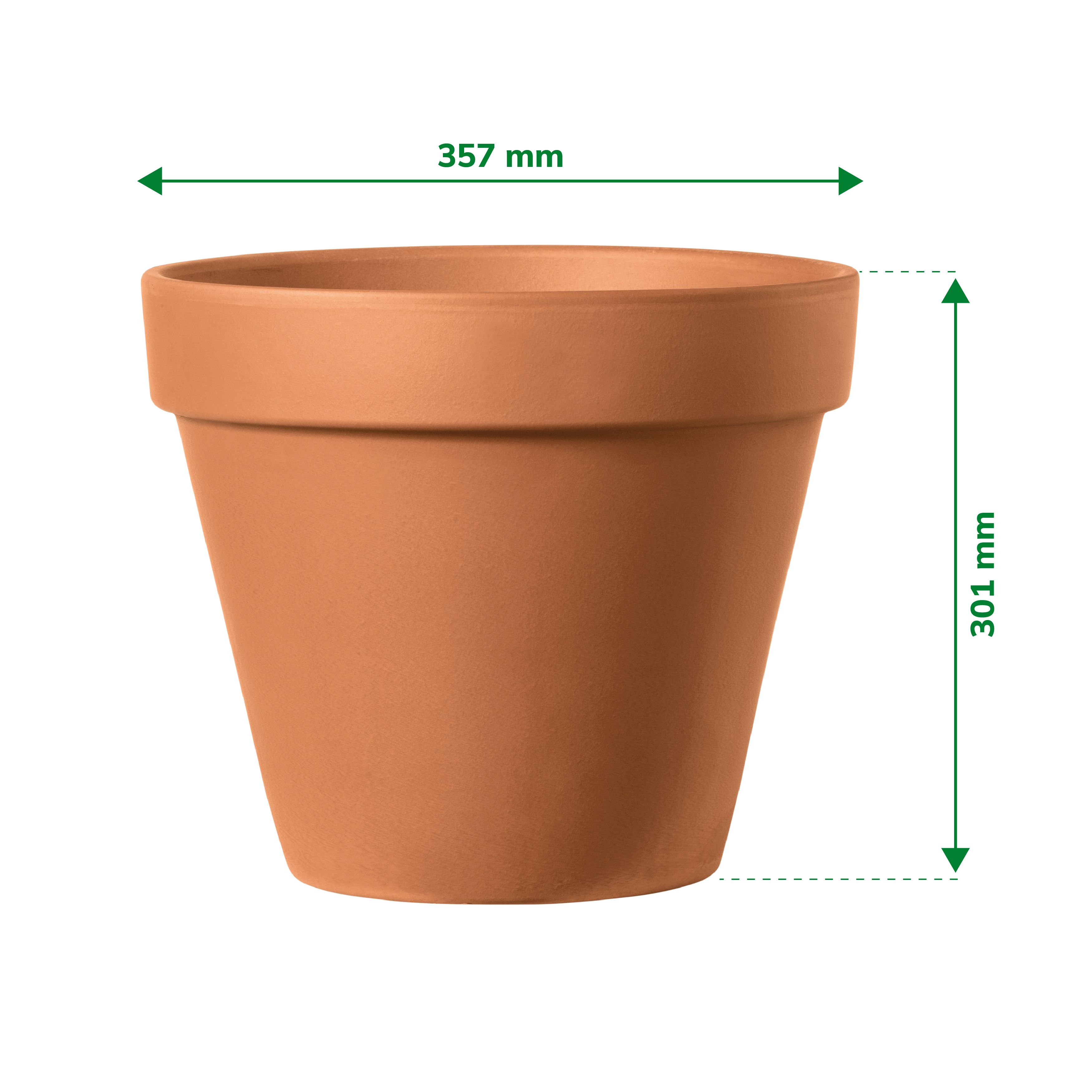 Laleh Terracotta Circular Plant pot (Dia)35.7cm