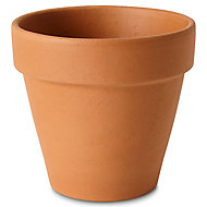 Laleh Terracotta Terracotta Round Plant pot (Dia)13.1cm