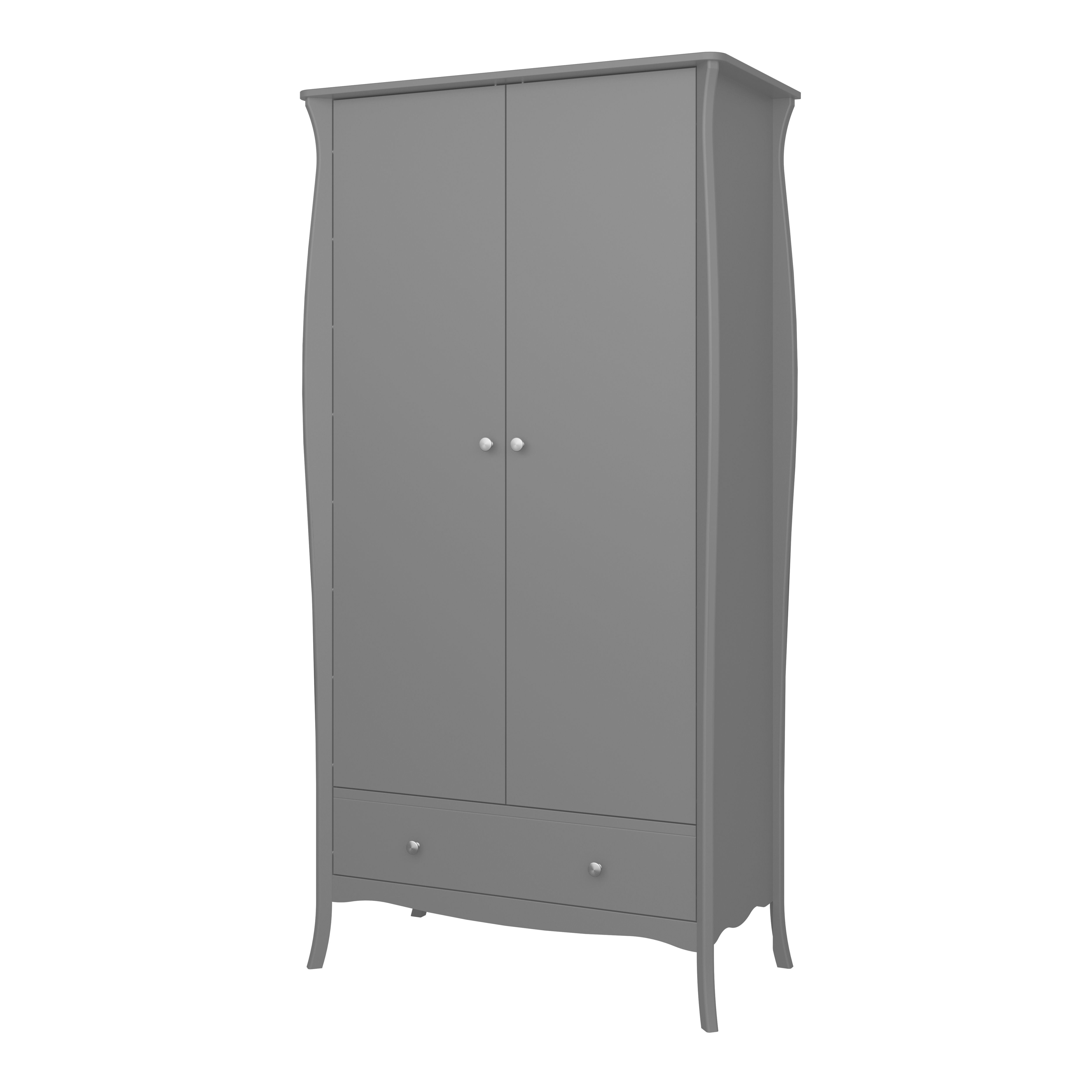LAMEGO 2 DR ROBE WHT GLOSS OAK BOX 1/2