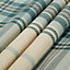 Lamego Cream & duck egg Tartan Lined Eyelet Curtains (W)137cm (L)117cm, Pair