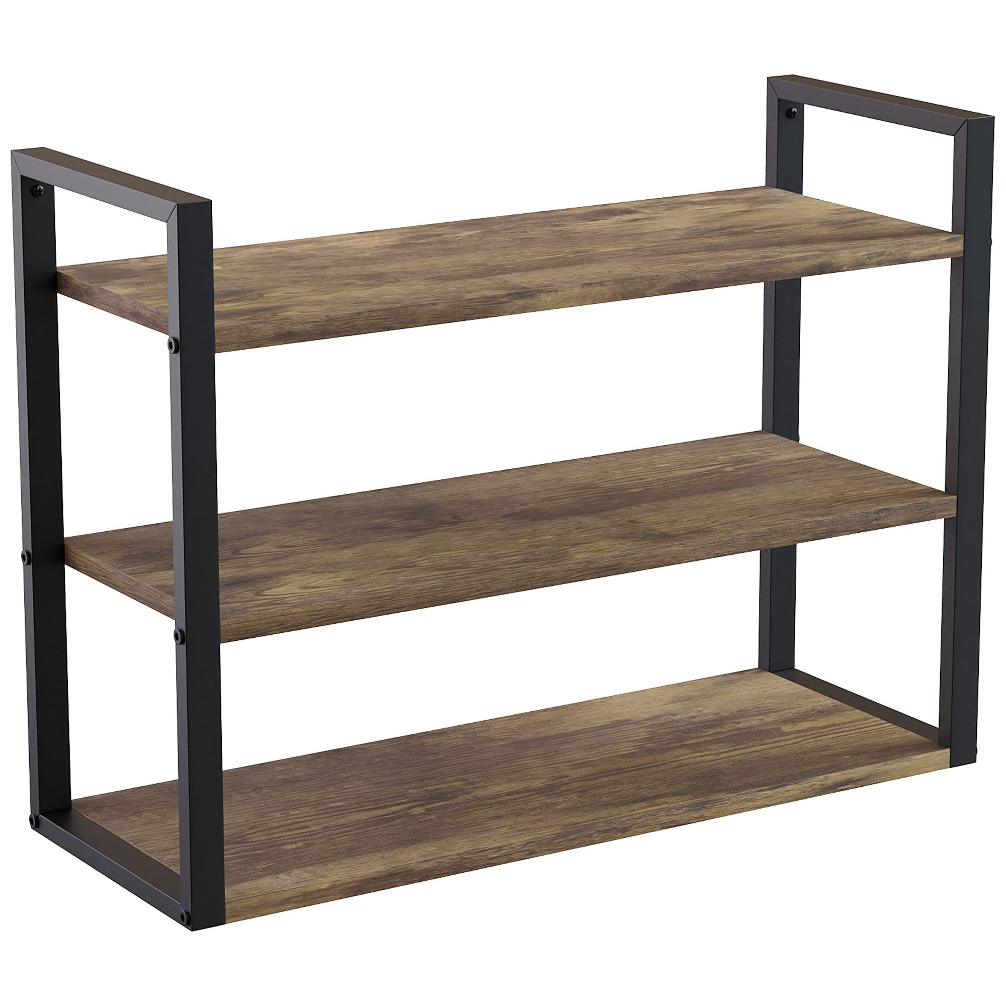 Wood and deals metal bathroom shelves