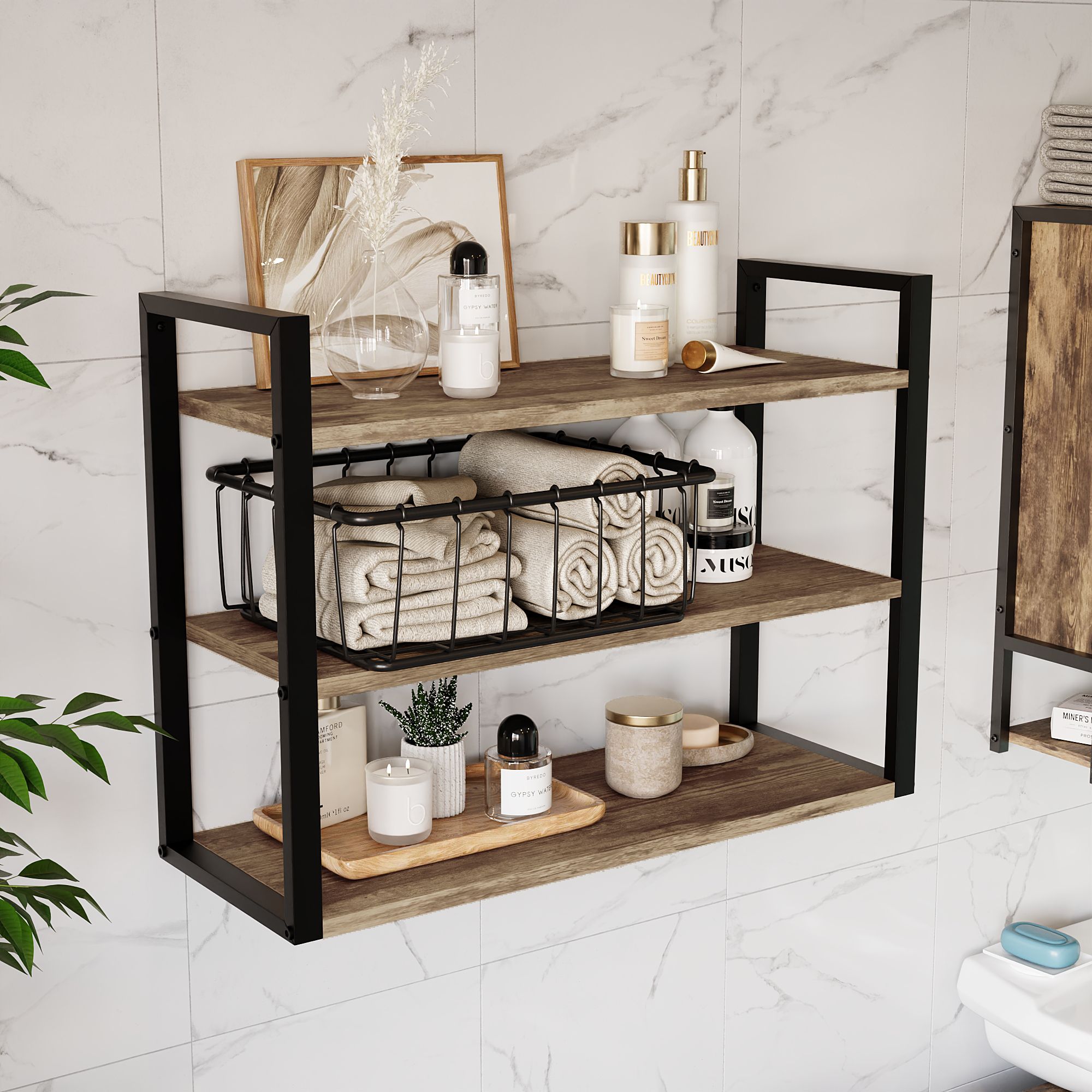 Wall mounted bathroom clearance shelves