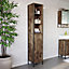 Lana Tall Matt Brown Single Freestanding Bathroom Cabinet (H)172cm (W)33cm