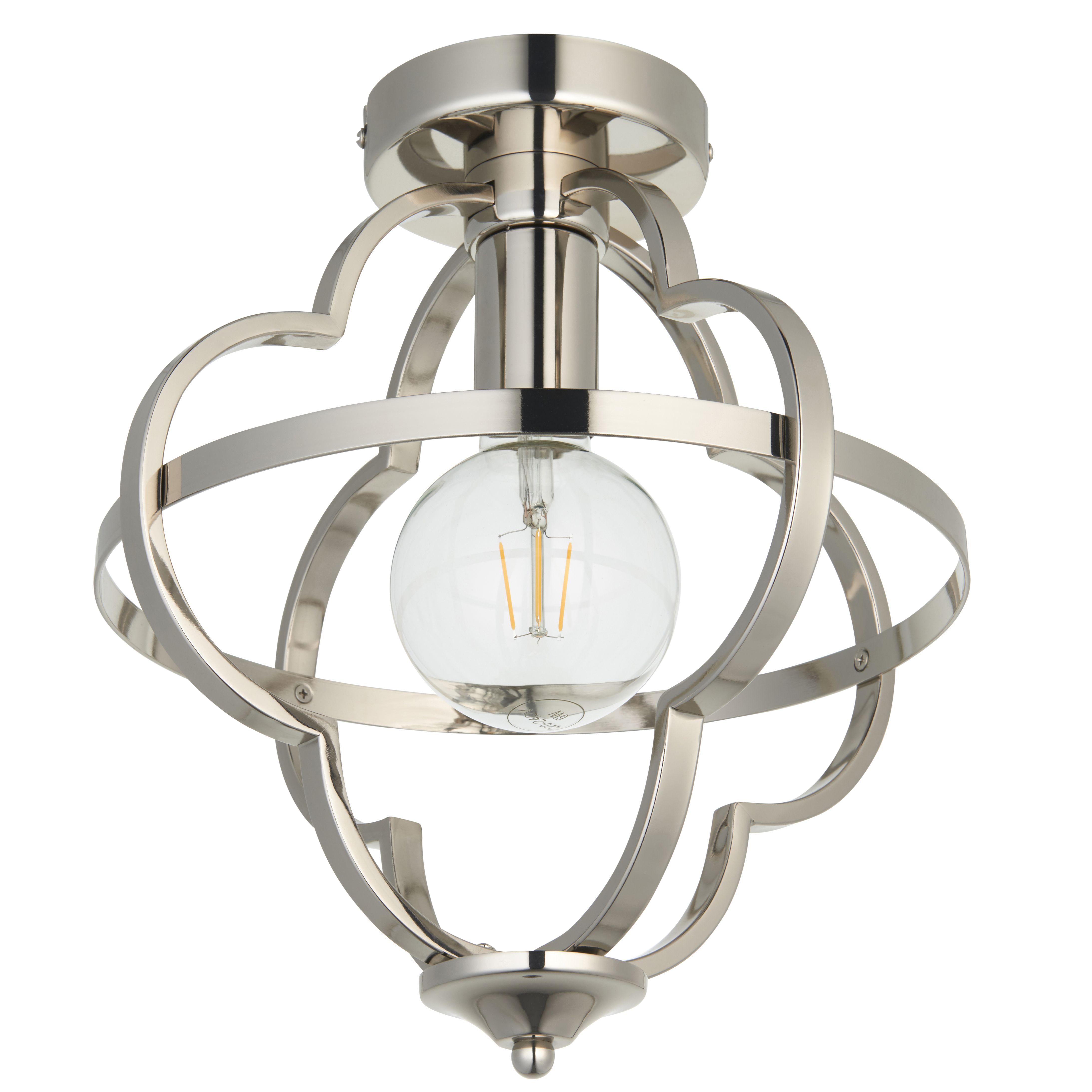 Lancashire Steel Silver Ceiling light