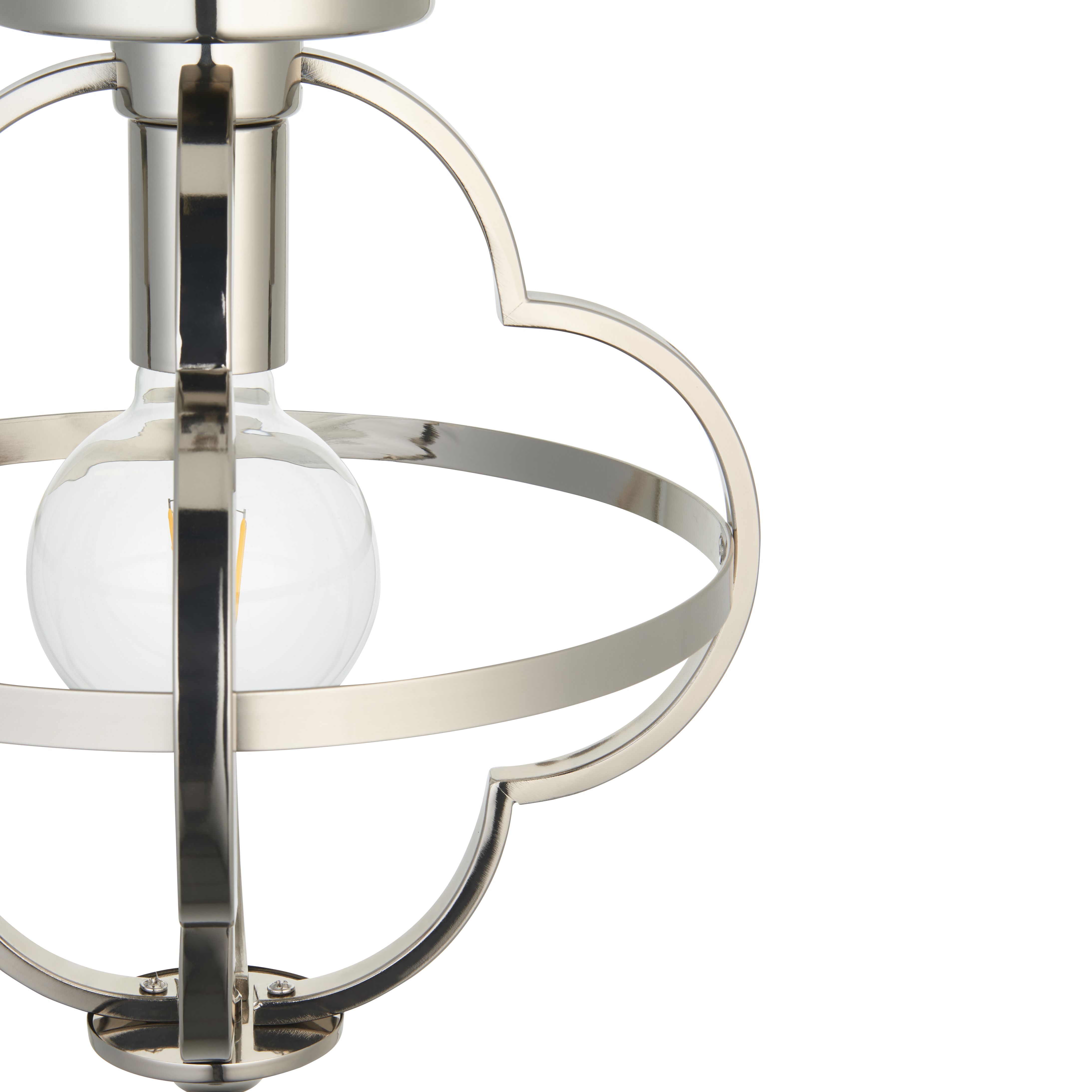Lancashire Steel Silver Ceiling light