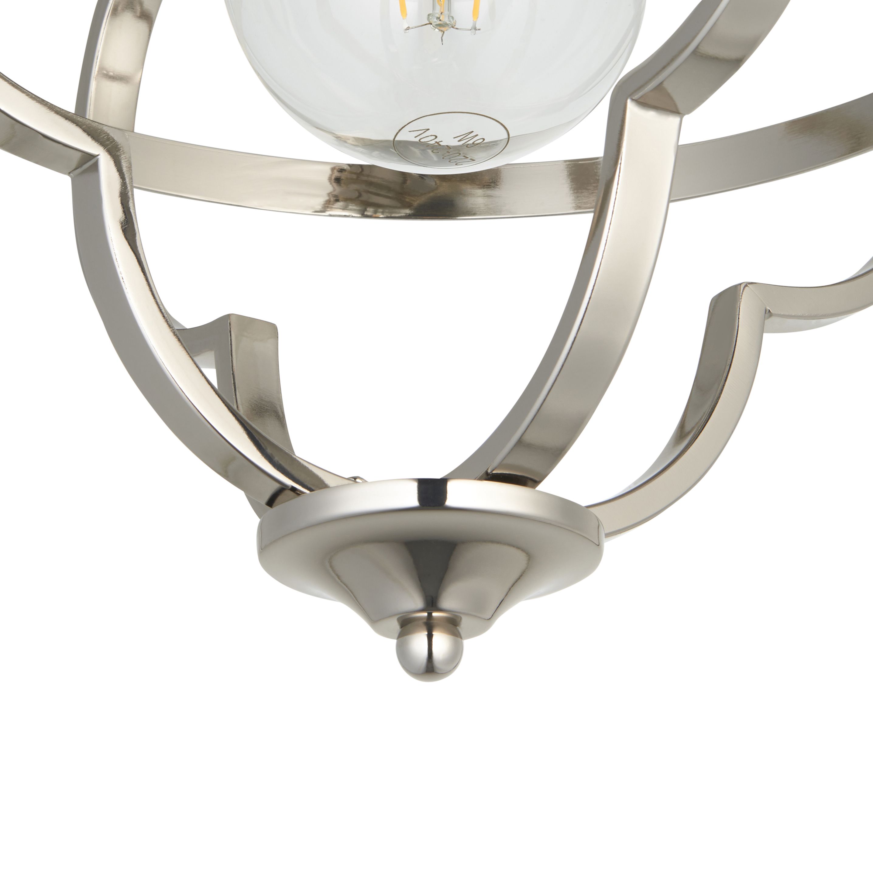 Lancashire Steel Silver Ceiling light