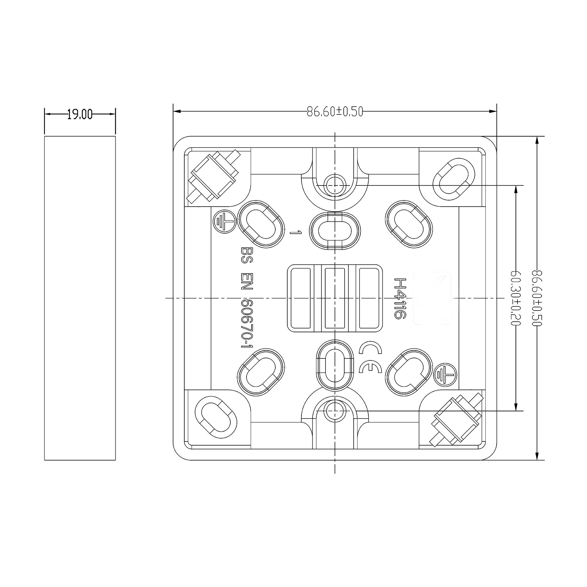LAP 1 gang 16mm Pattress box