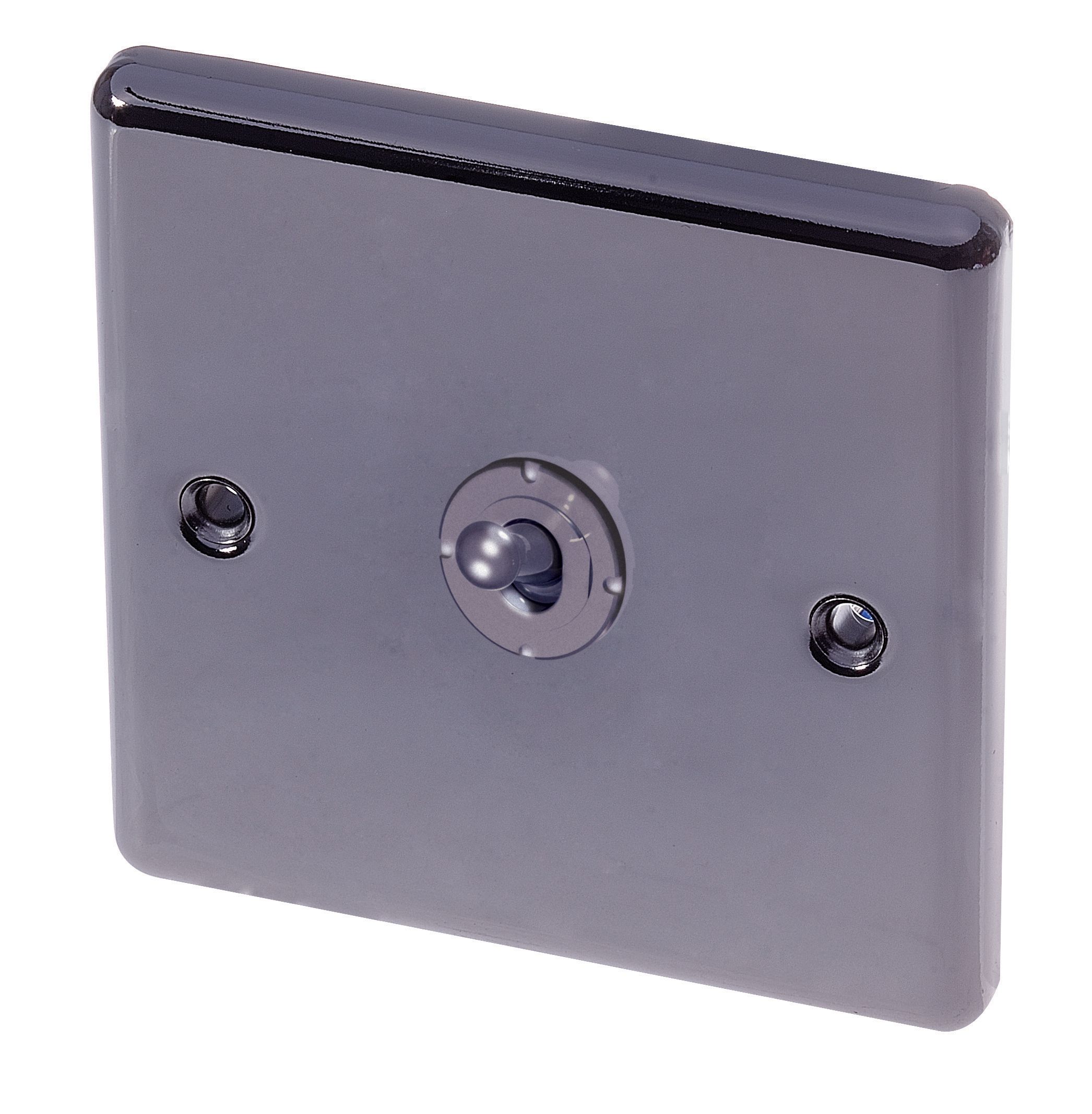 LAP 10A 2 way 1 gang Light Switch Nickel effect