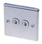 LAP 10A 2 way Stainless steel effect Switch