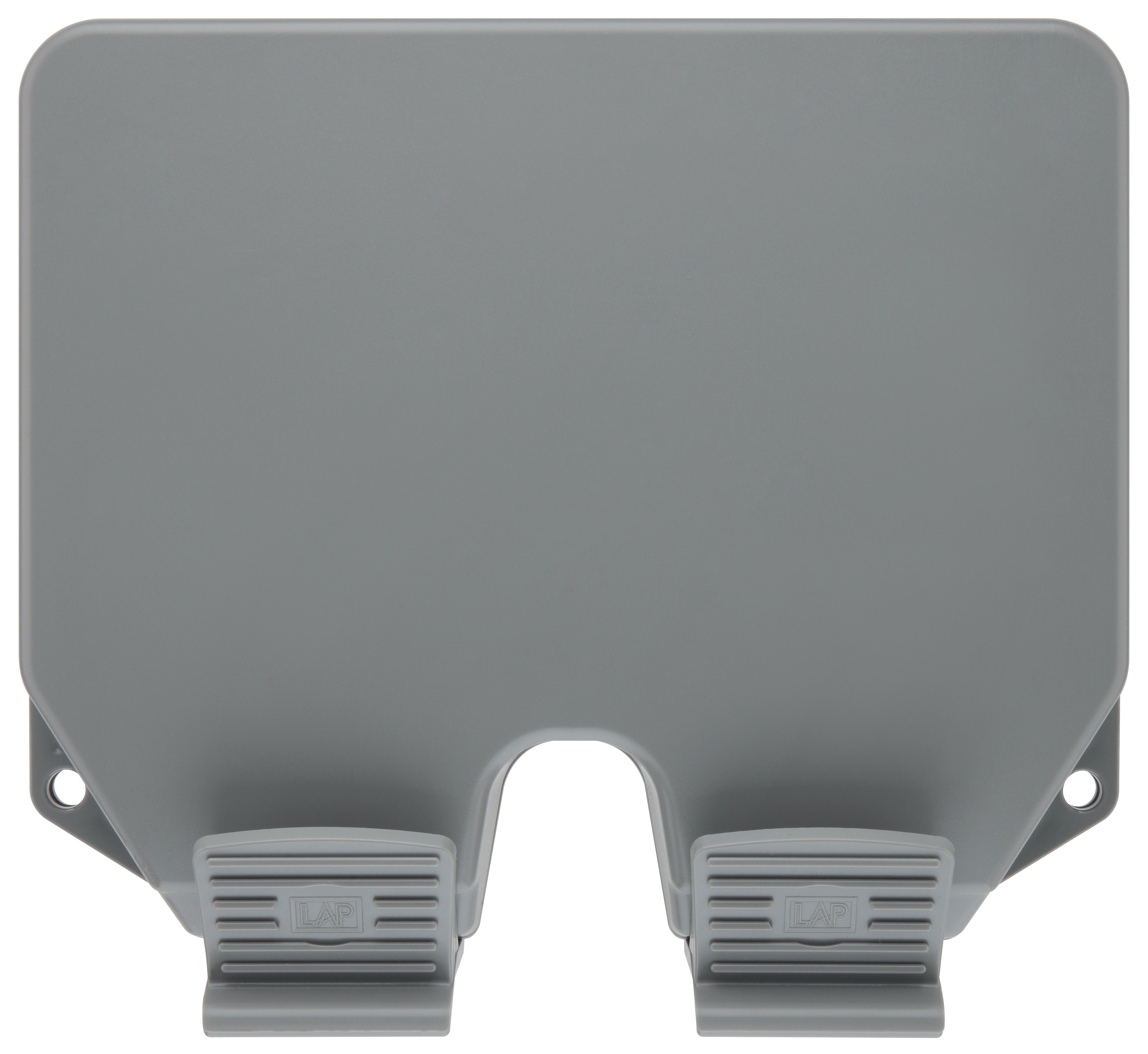 LAP 13A Grey 2 gang Outdoor Weatherproof switched socket