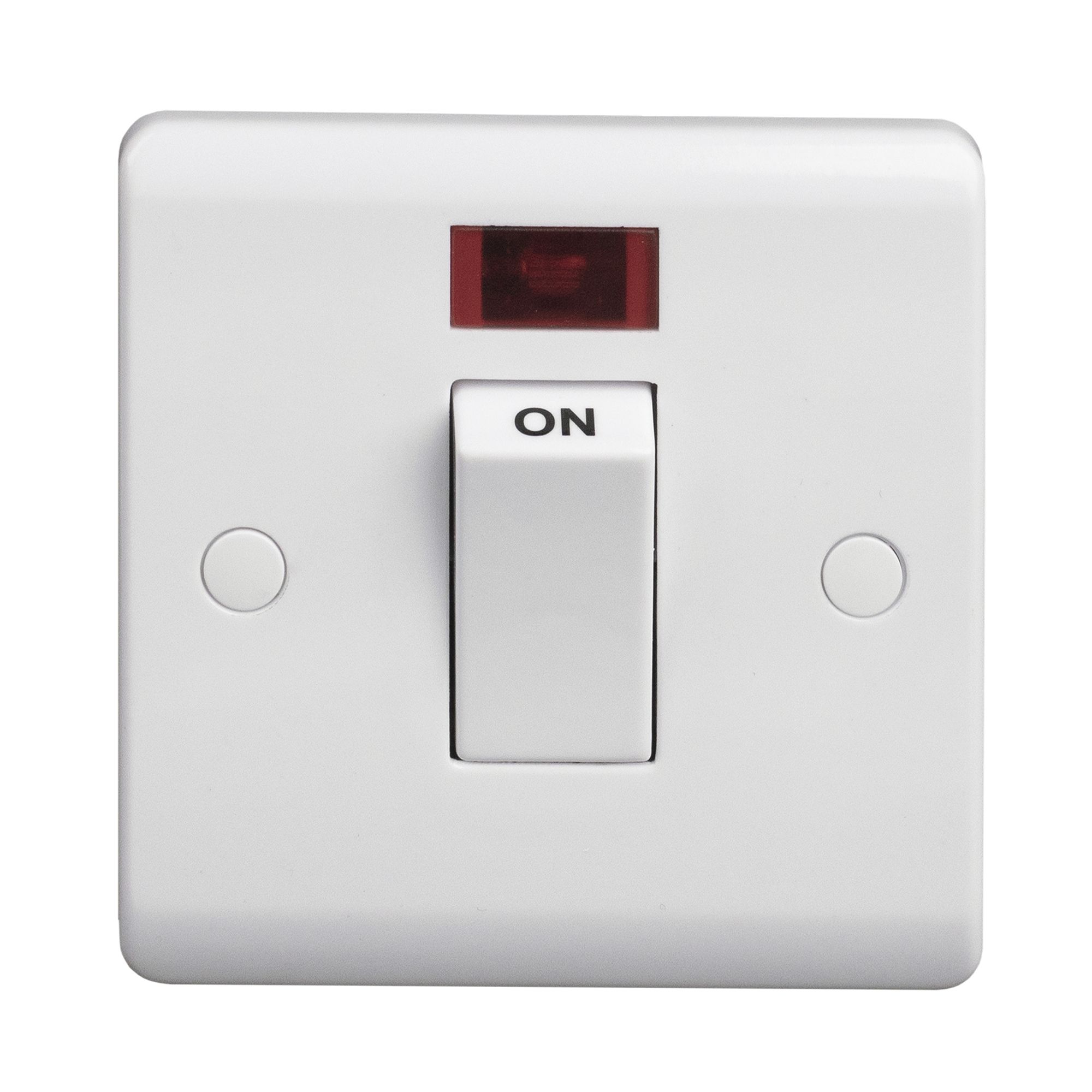 LAP 45A Rocker Raised slim Control switch with LED indicator Gloss White