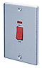 LAP 45A Stainless steel effect Cooker Switch