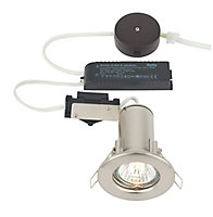 LAP Brushed Chrome effect Fire-rated Downlight 50W