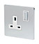 LAP Chrome 13A Screwless Socket with White inserts