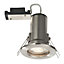 LAP Chrome effect Non-adjustable LED Fire-rated Warm white Downlight 3W IP20