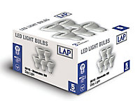 LAP GU10 346lm Fluorescent Dimmable Light bulb, Pack of 5