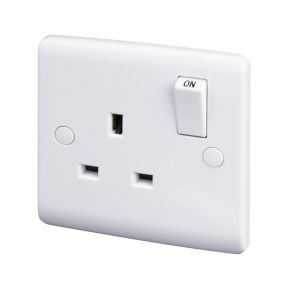 LAP Urea Single 13A Switched Socket with Colour matched inserts