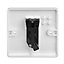 LAP White 10A 1 way 1 gang Raised slim Light Switch, Pack of 5
