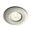 LAP White Chrome effect Non-adjustable LED Fire-rated Warm white Downlight 5W IP65