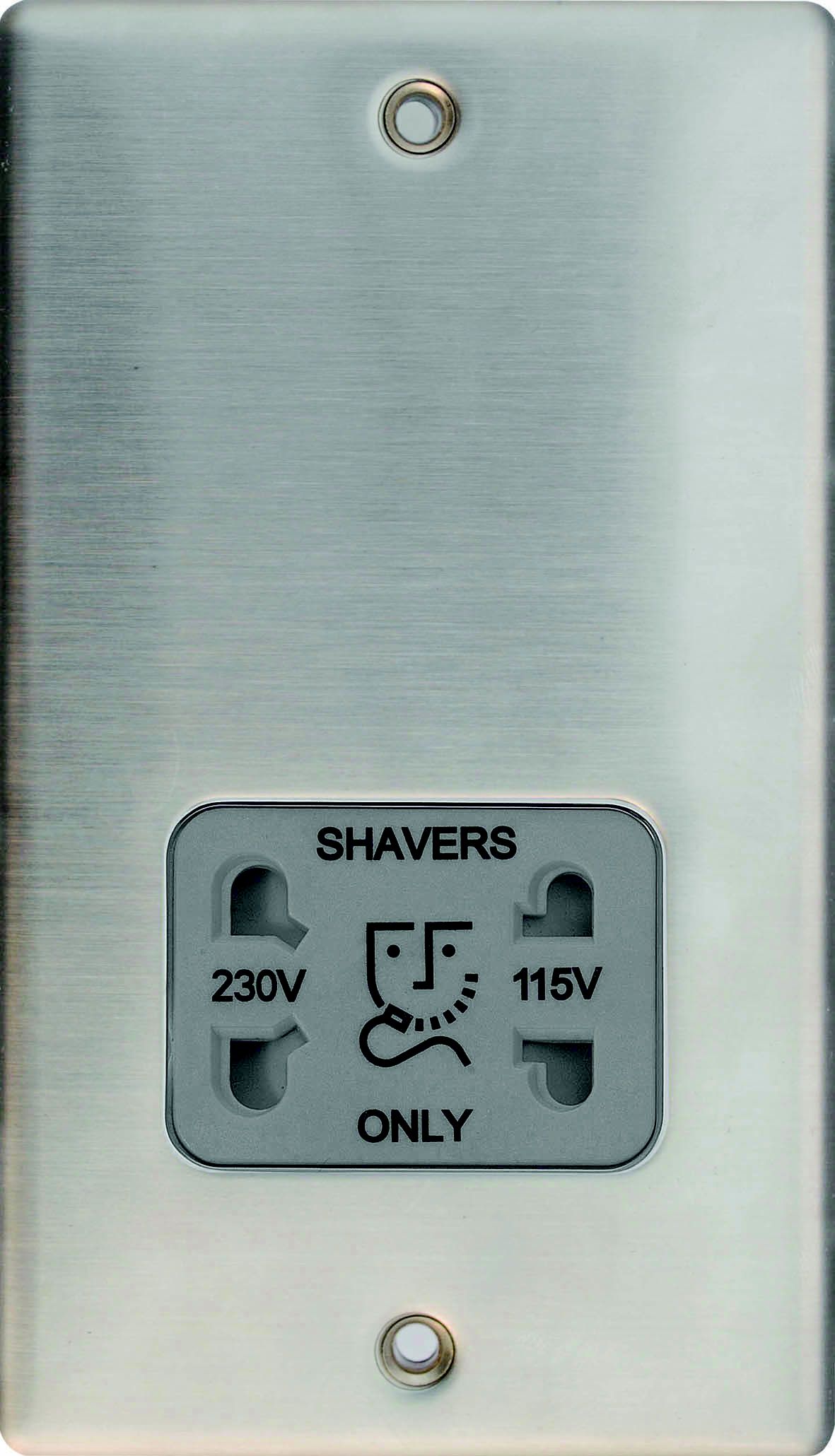 LAP White Raised rounded Shaver socket White