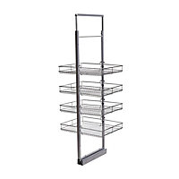 Larder system Silver effect Pull out storage, (W)600mm