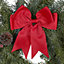 Large Bow & pine cone Real Wreath
