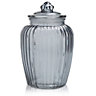 Large Grey Ornate Glass Jar