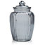 Large Grey Ornate Glass Jar