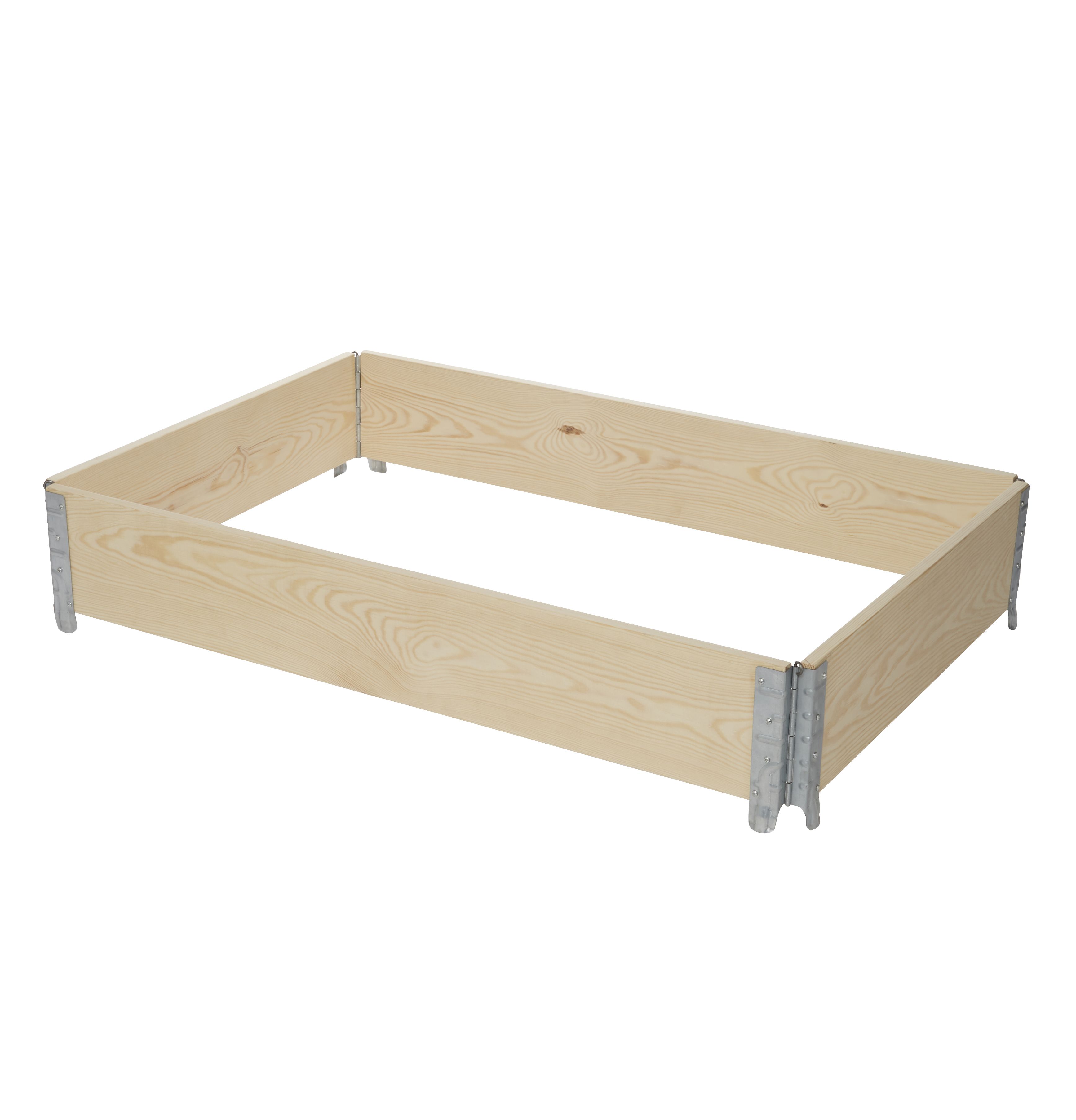 Large Pine & steel Rectangular Raised bed kit 0.96m²