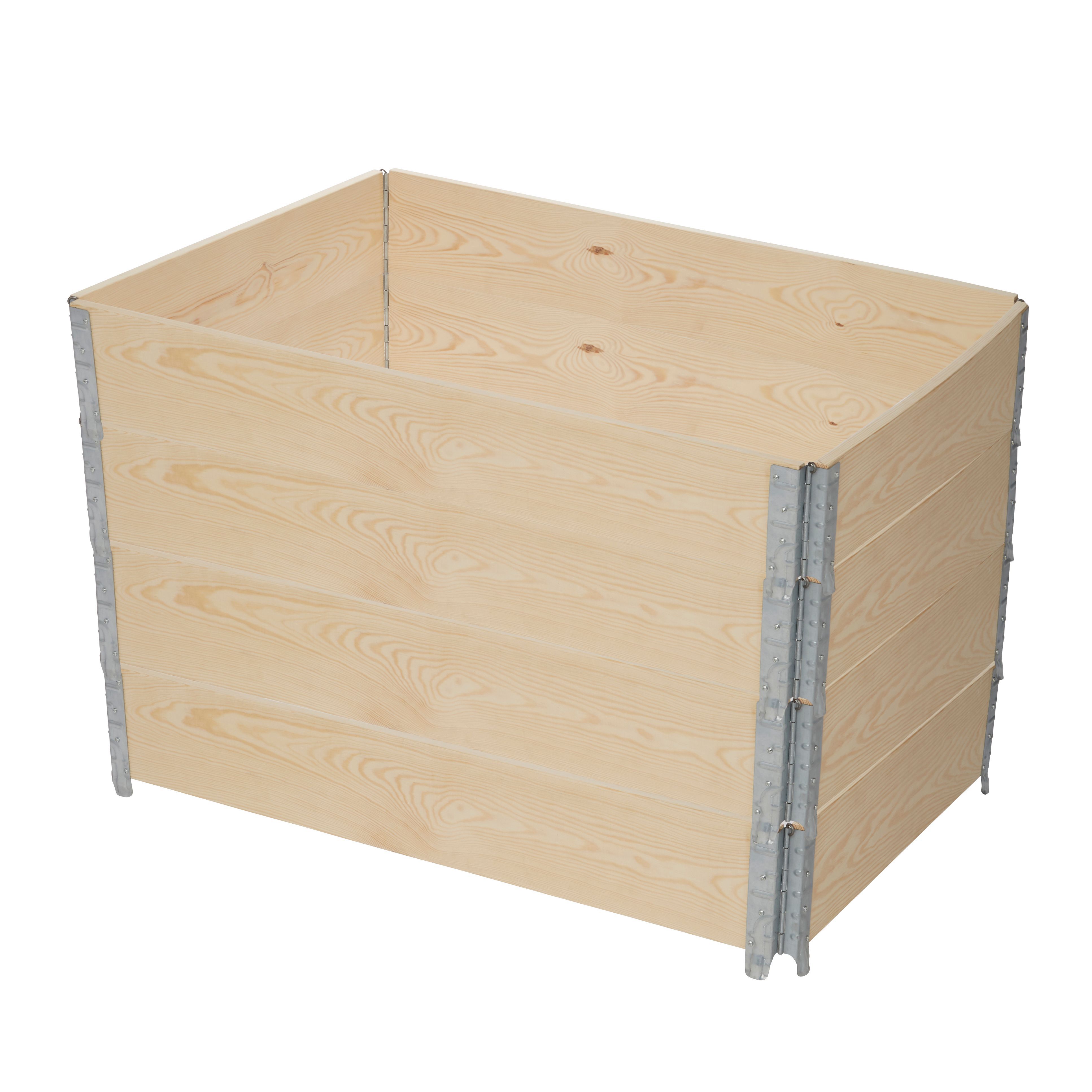 Large Pine & steel Rectangular Raised bed kit 0.96m²