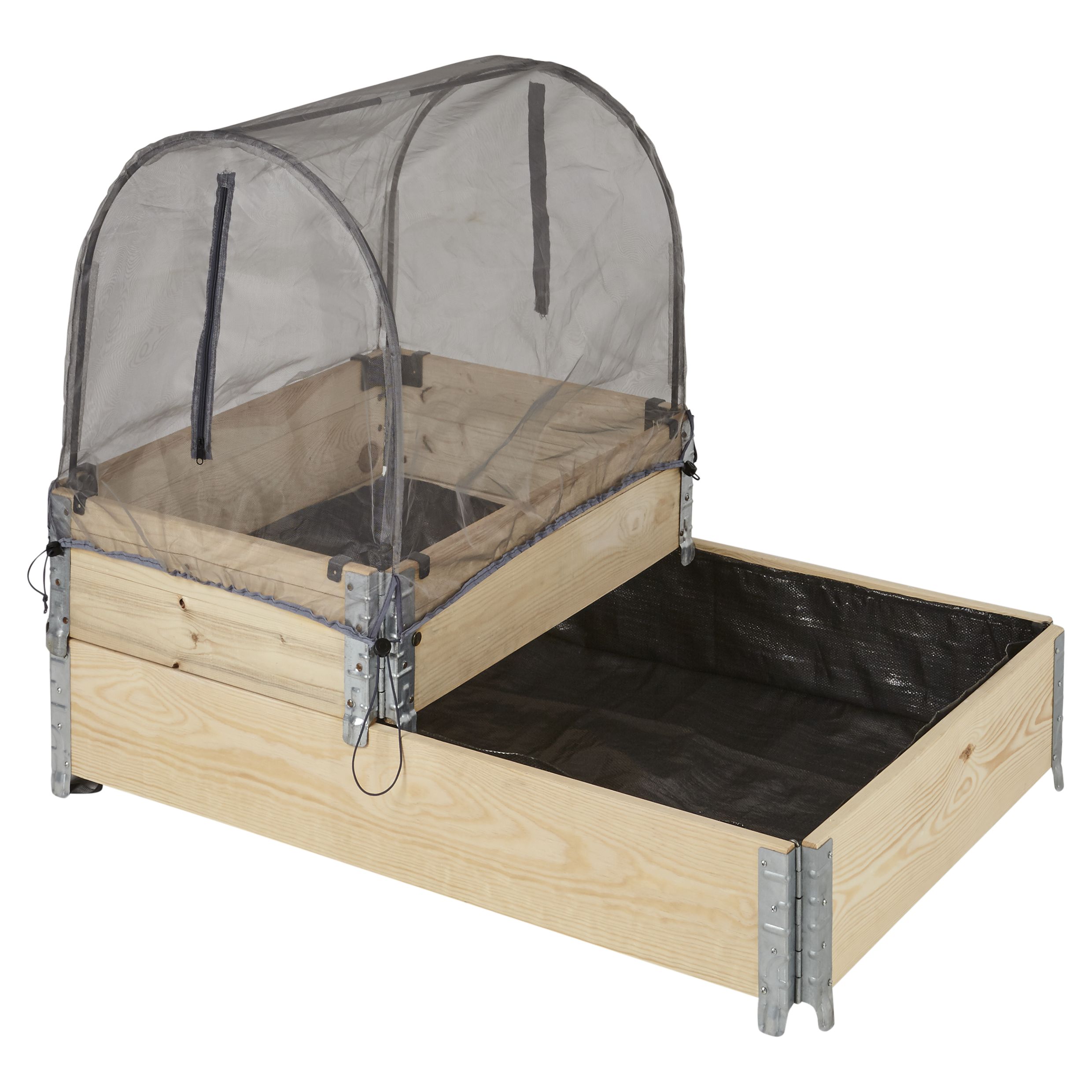 Large Pine & steel Rectangular Raised bed kit 0.96m²