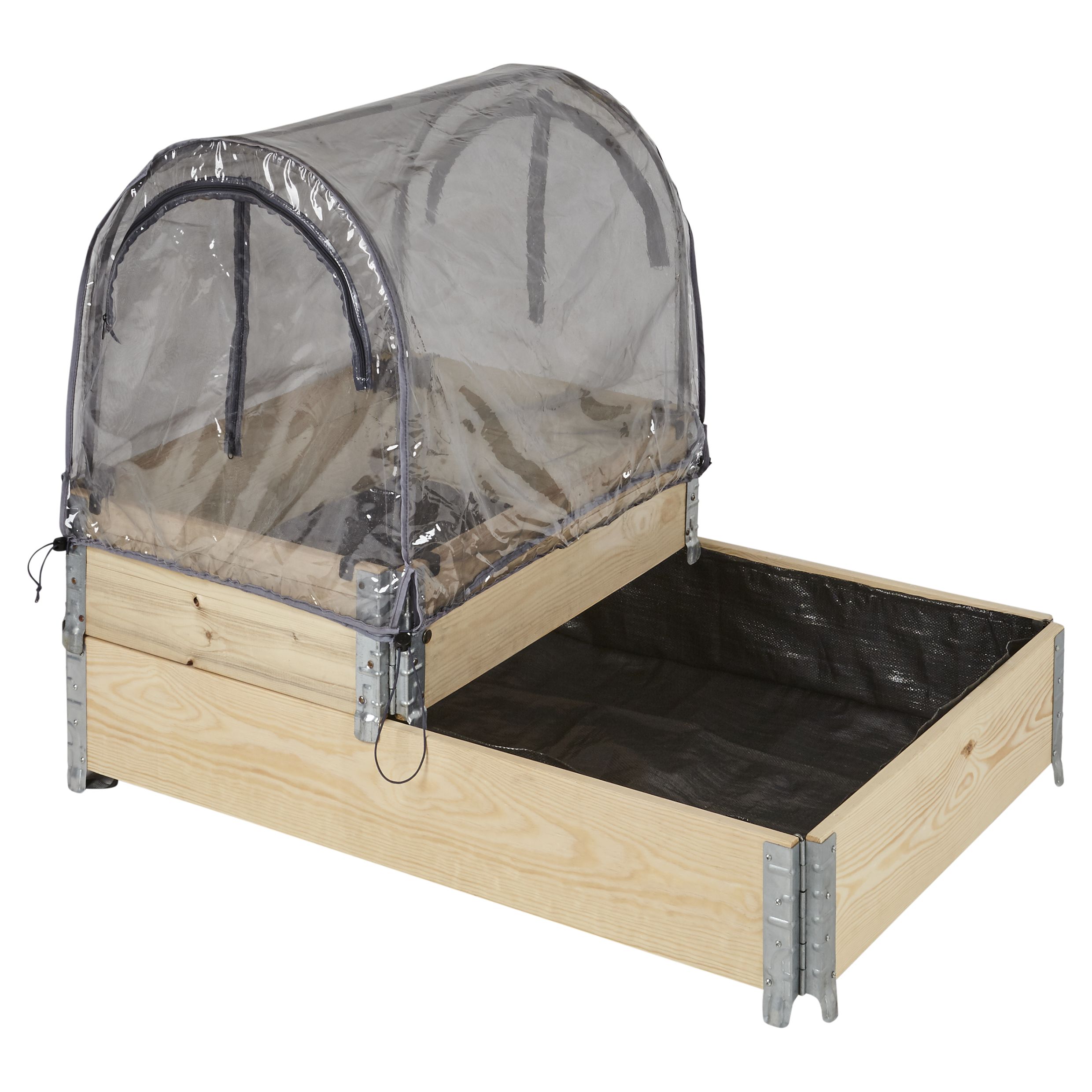 Large Pine & steel Rectangular Raised bed kit 0.96m²