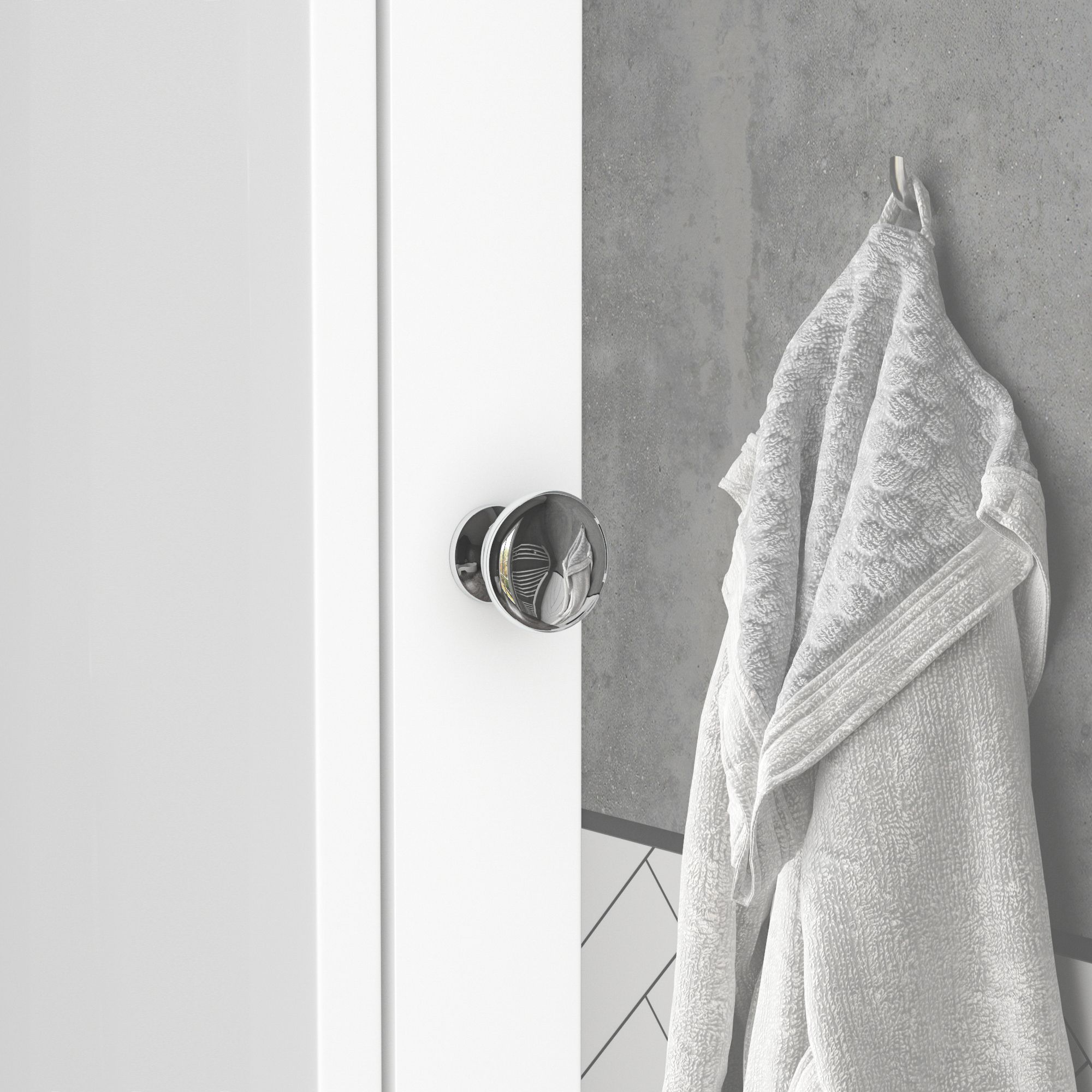 Lassic Hayle Matt White Single Bathroom Wall cabinet Mirrored (H)53cm (W)34cm
