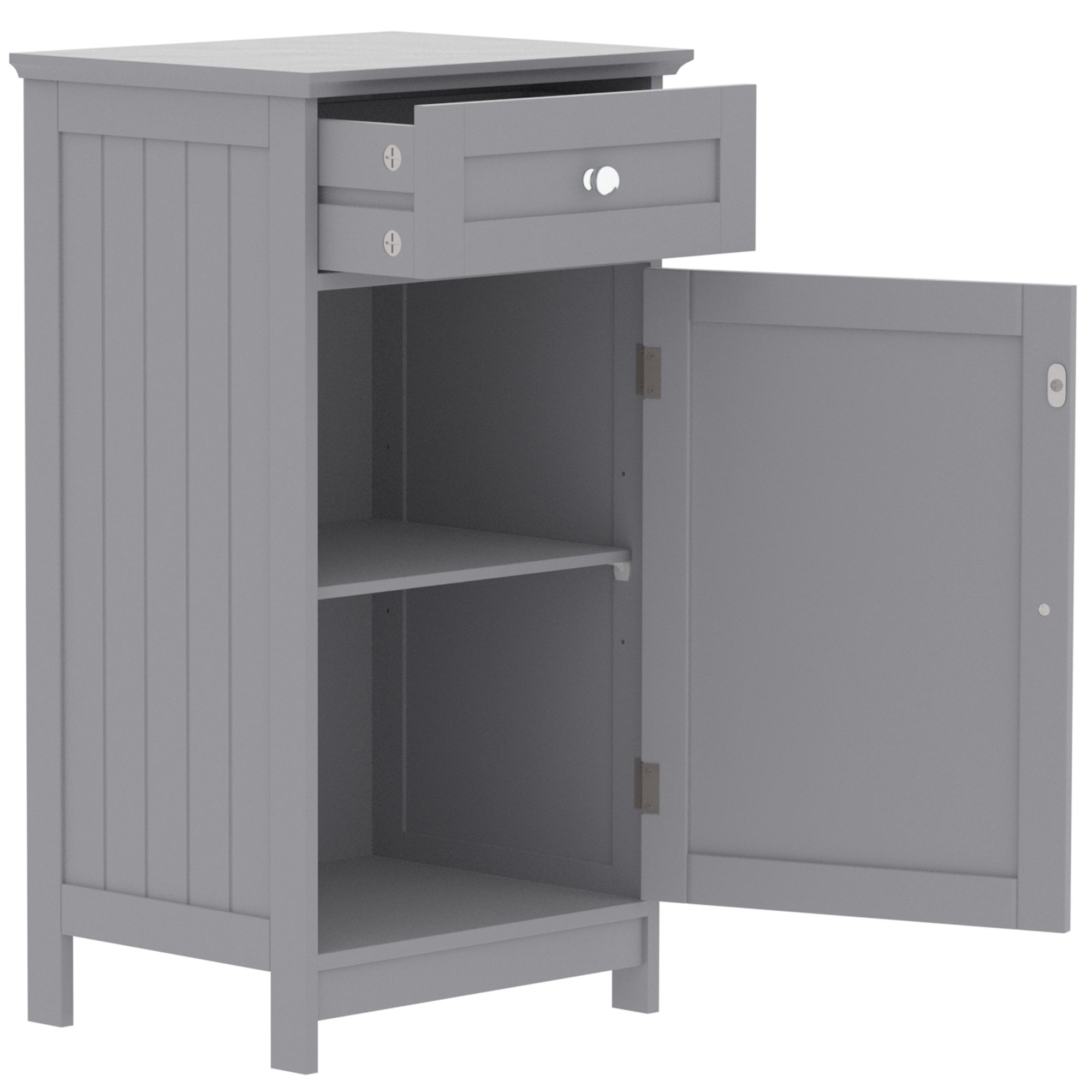 Lassic Rebecca Jones Matt Grey Freestanding Single Bathroom Drawer cabinet (H)77cm (W)43cm