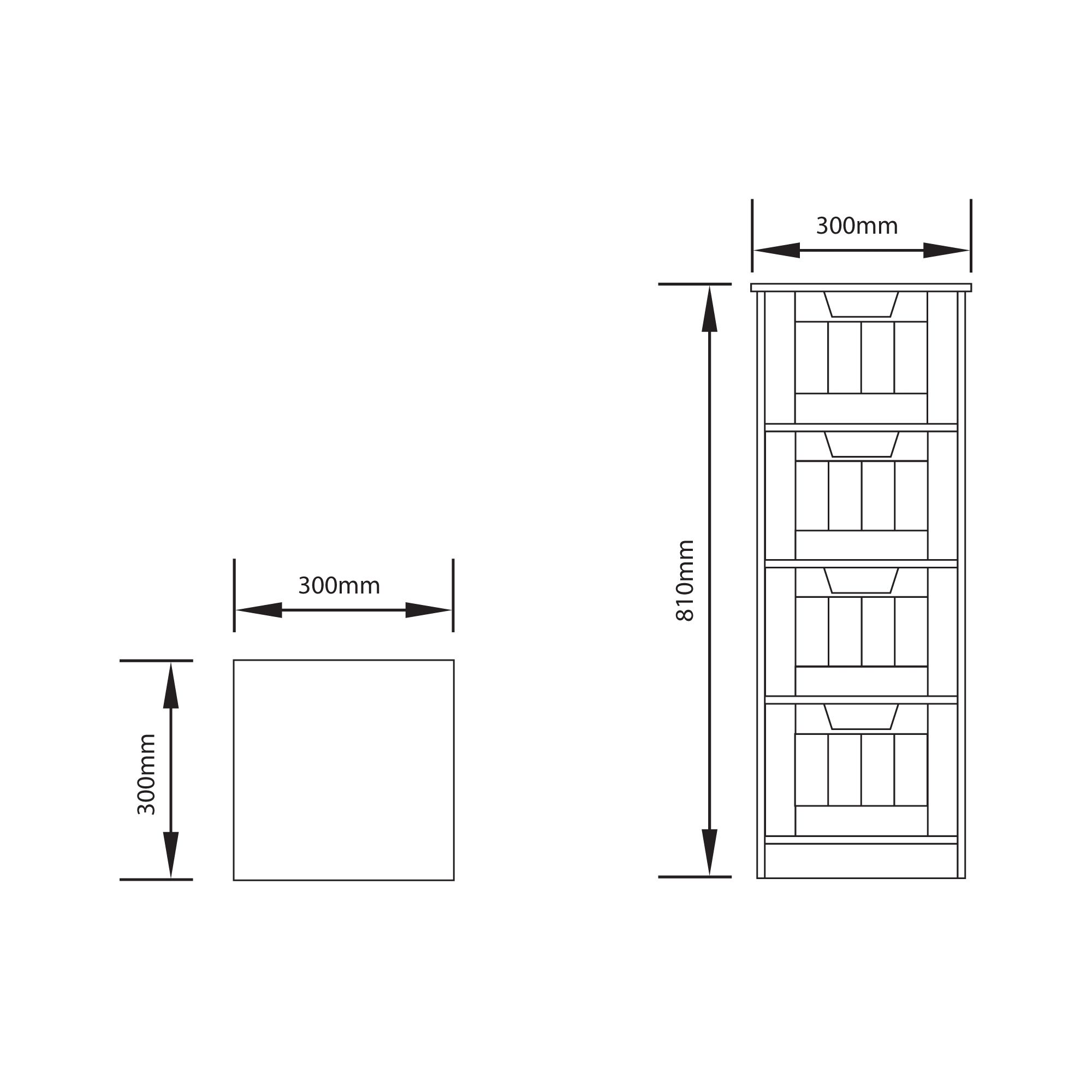Lassic Rebecca Jones Matt Grey Narrow 4 Drawer unit (H)810mm (W)300mm