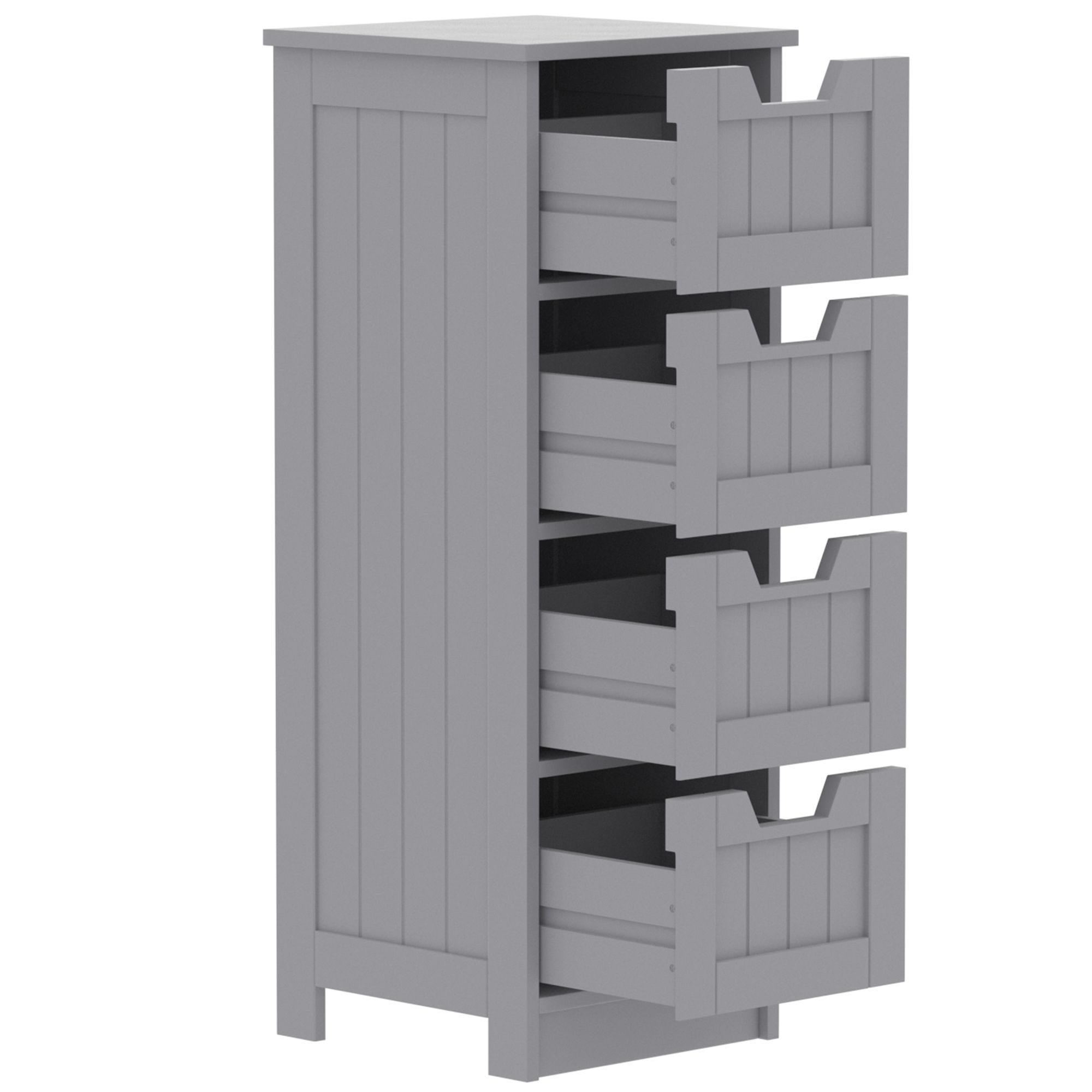Lassic Rebecca Jones Matt Grey Narrow 4 Drawer unit (H)810mm (W)300mm
