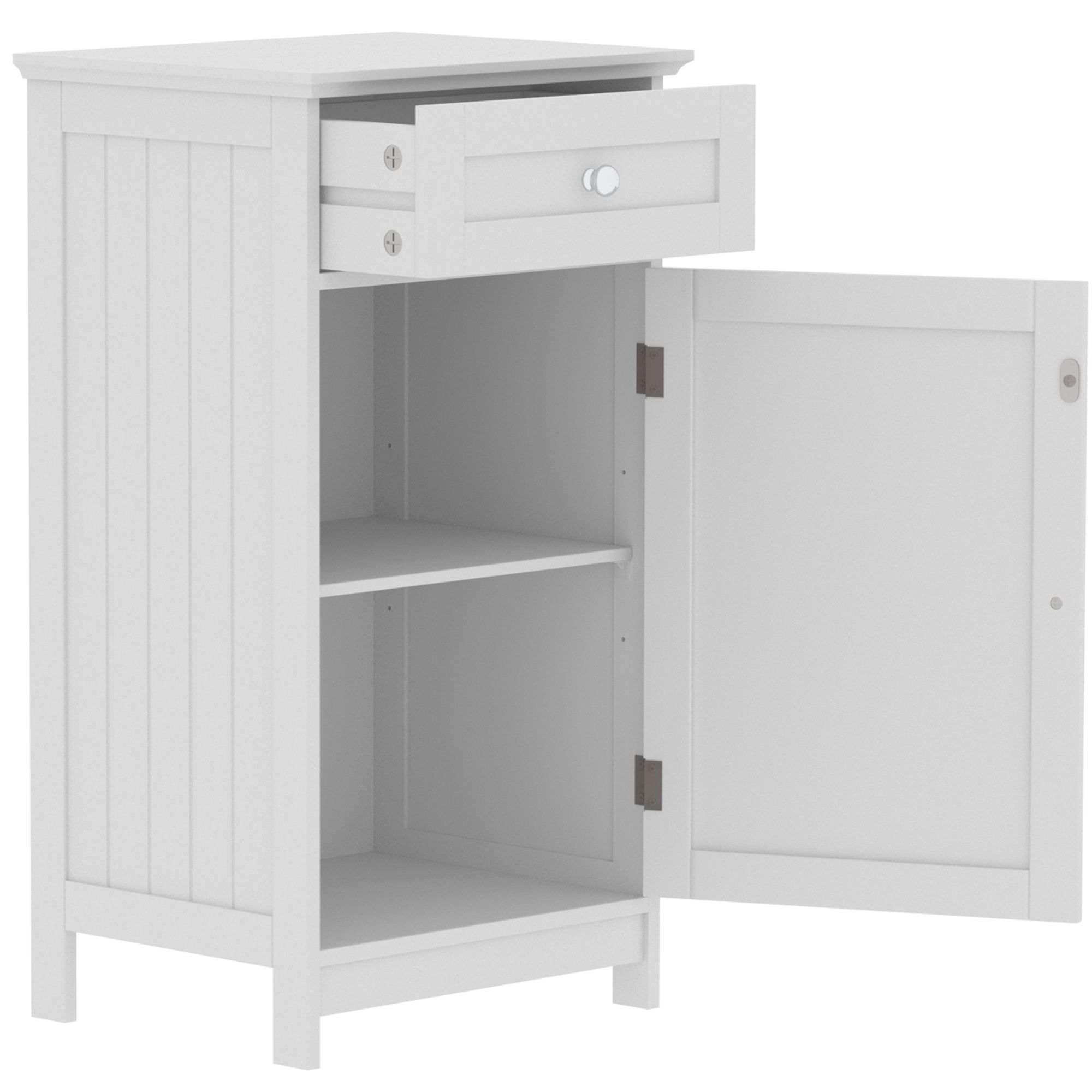 Lassic Rebecca Jones Matt White Freestanding Single Bathroom Drawer cabinet (H)77cm (W)43cm