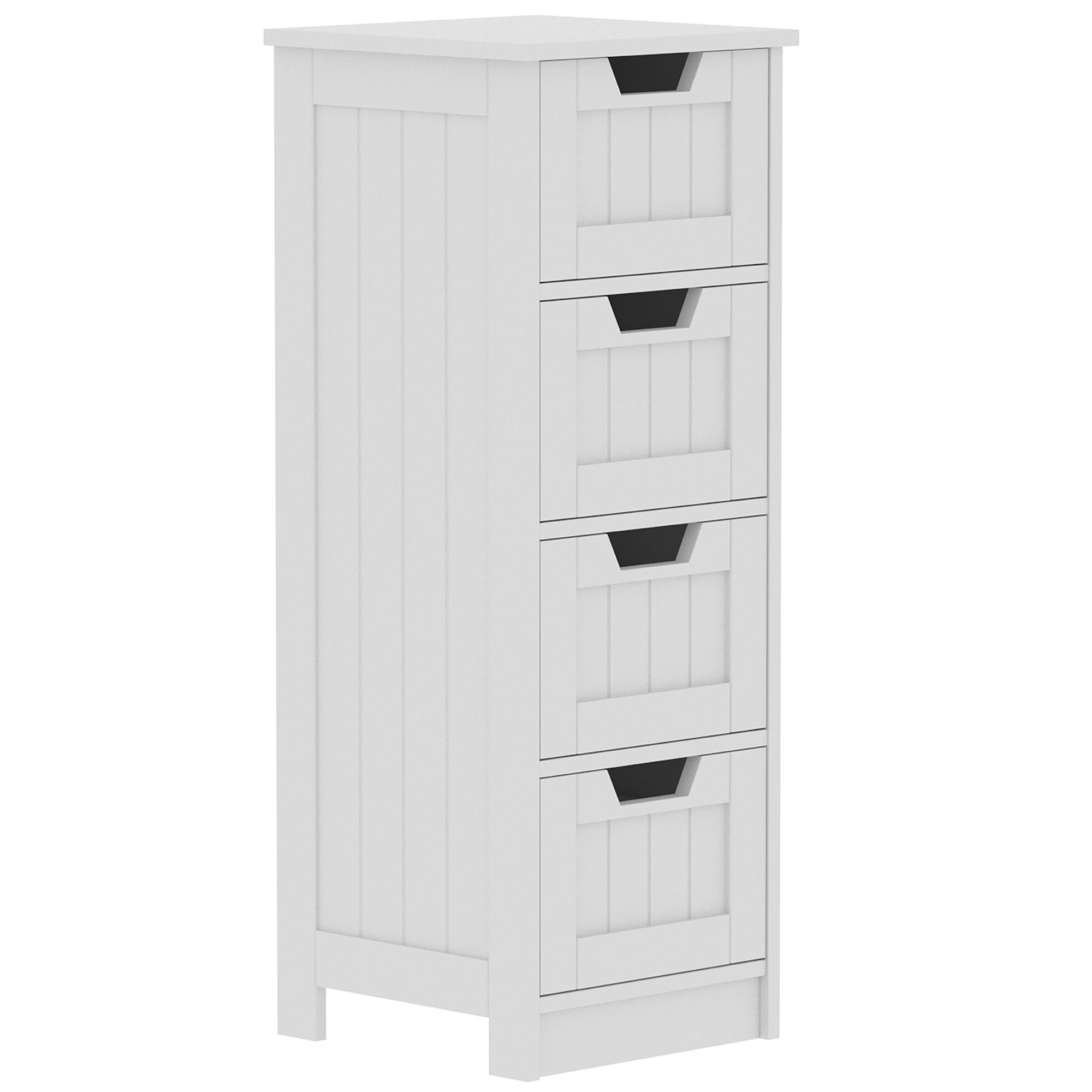 Lassic Rebecca Jones Matt White Narrow 4 Drawer unit (H)810mm (W)300mm