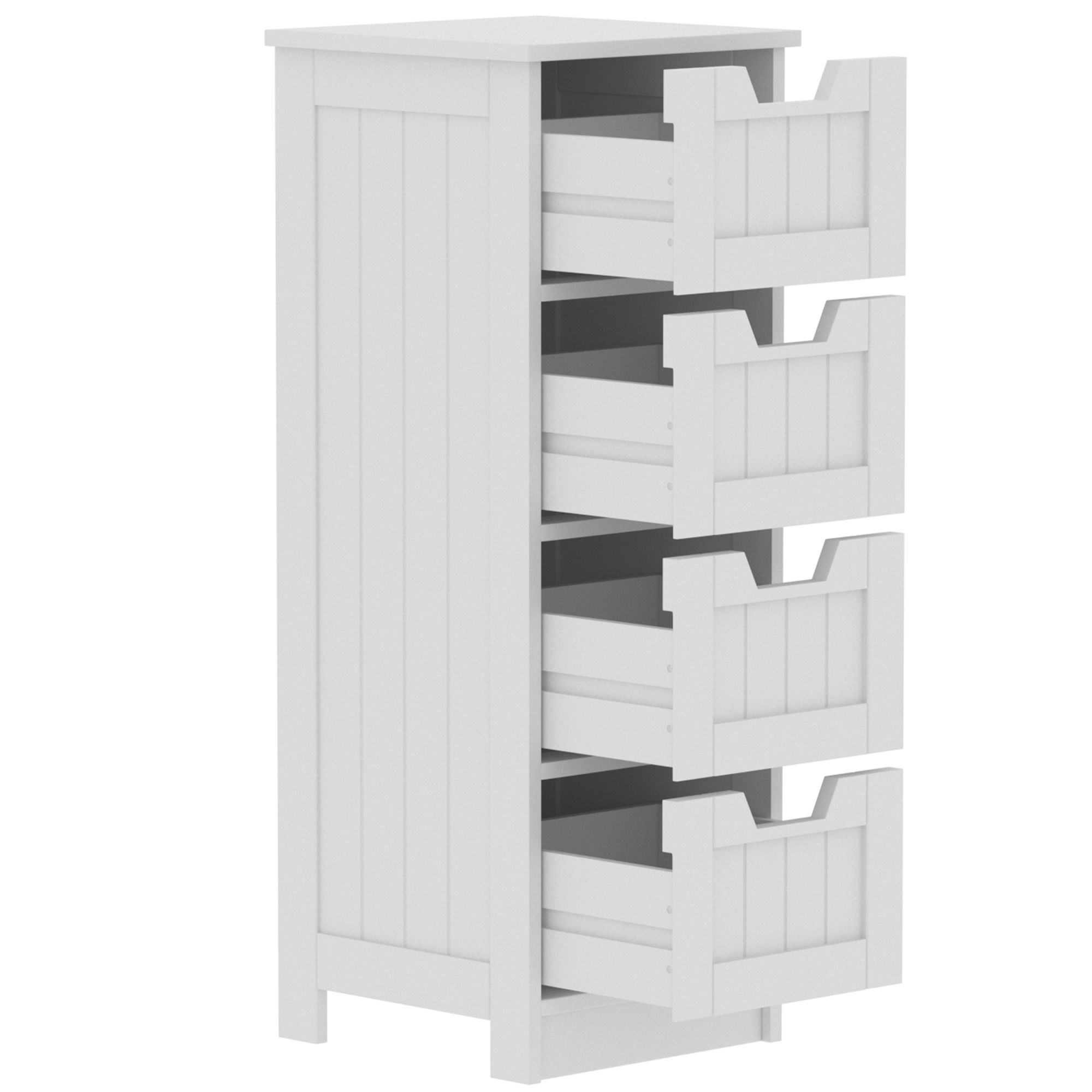 Lassic Rebecca Jones Matt White Narrow 4 Drawer unit (H)810mm (W)300mm